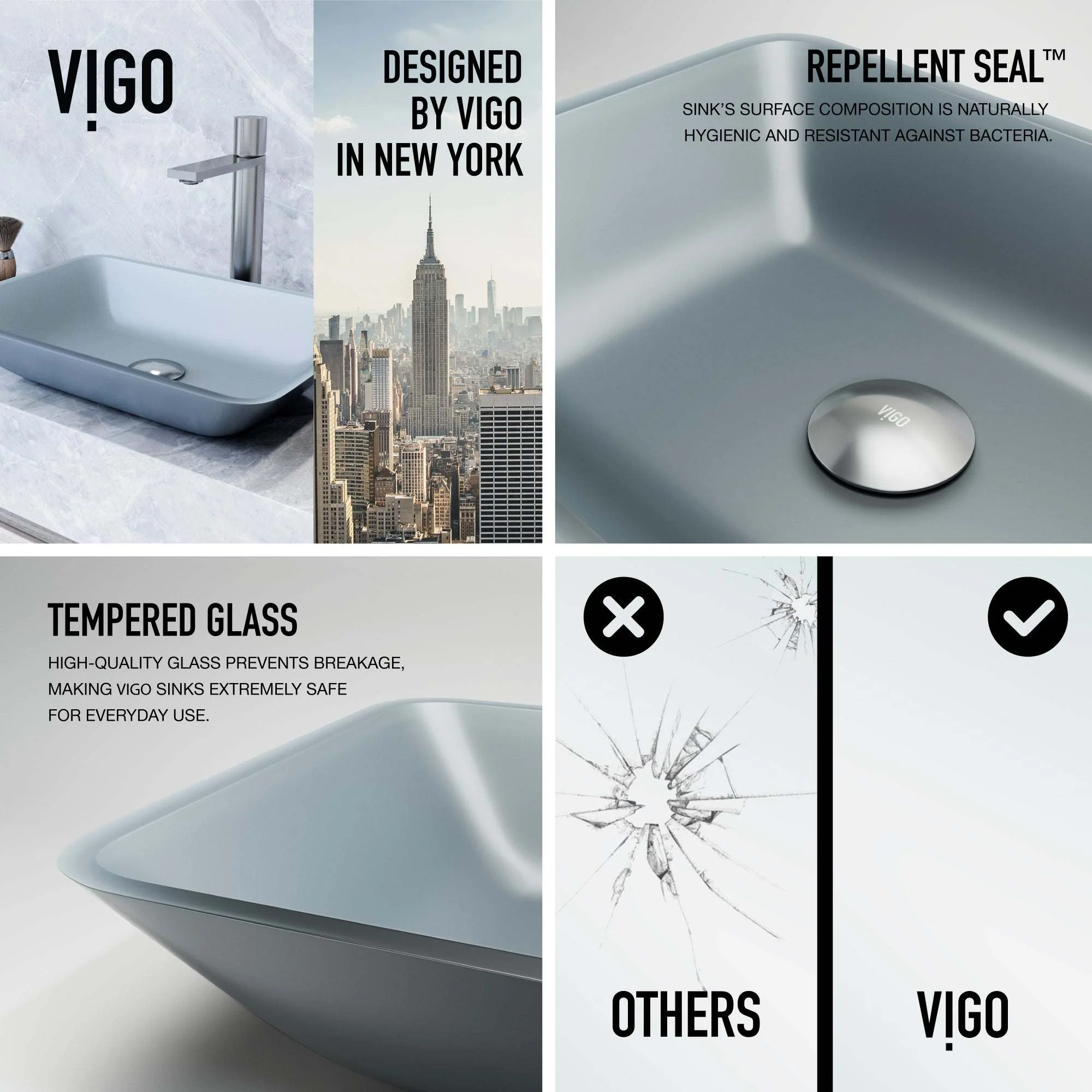 Sottile Rectangular Glass Vessel Sink - Image 41