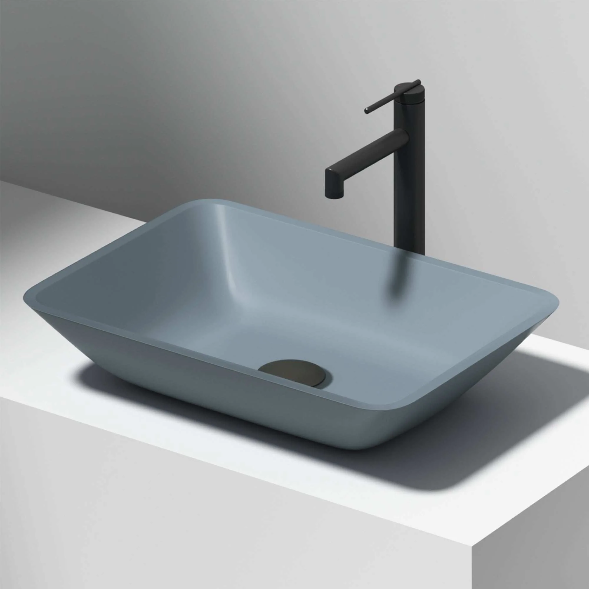 Sottile Rectangular Glass Vessel Sink - Image 46
