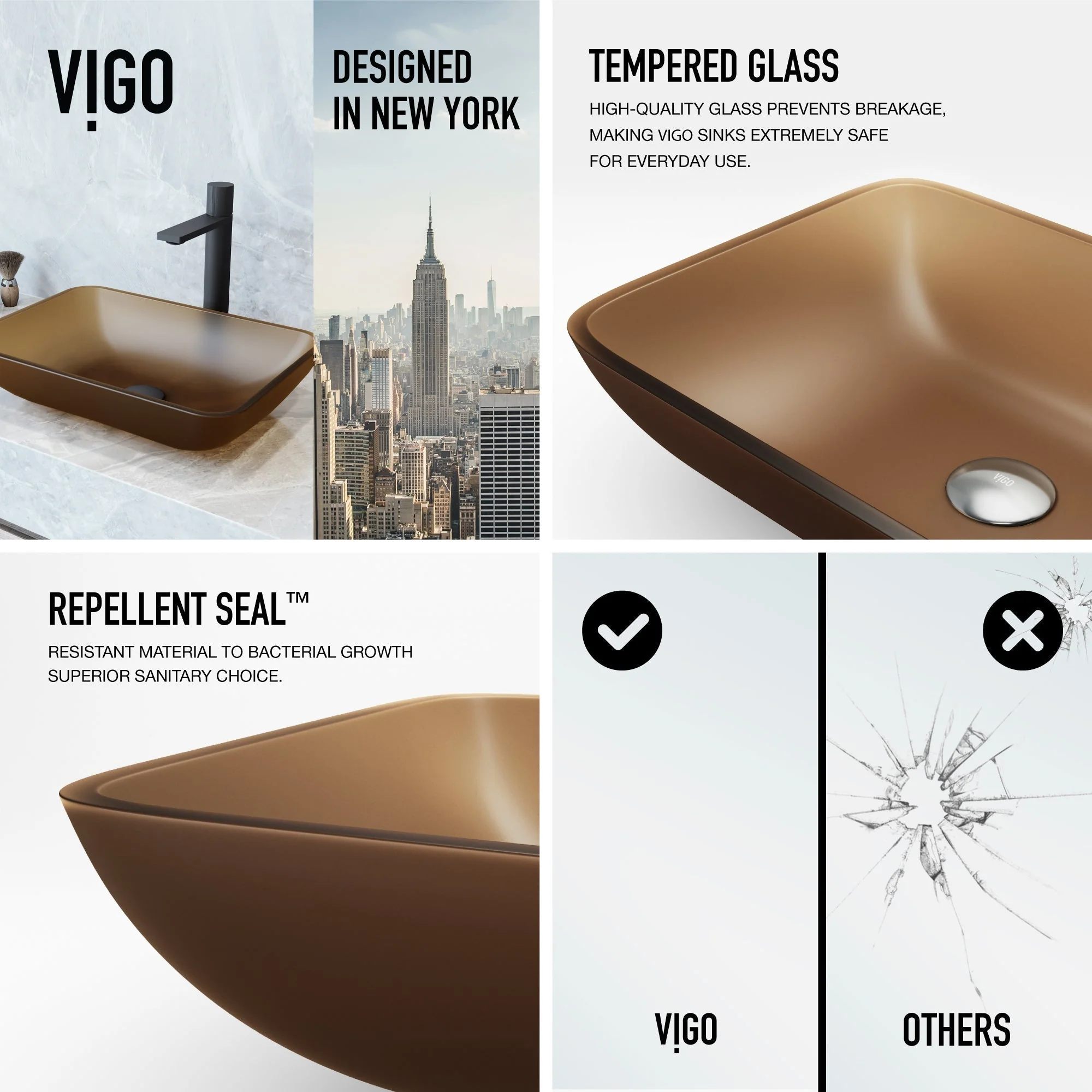 Sottile Rectangular Glass Vessel Sink - Image 51