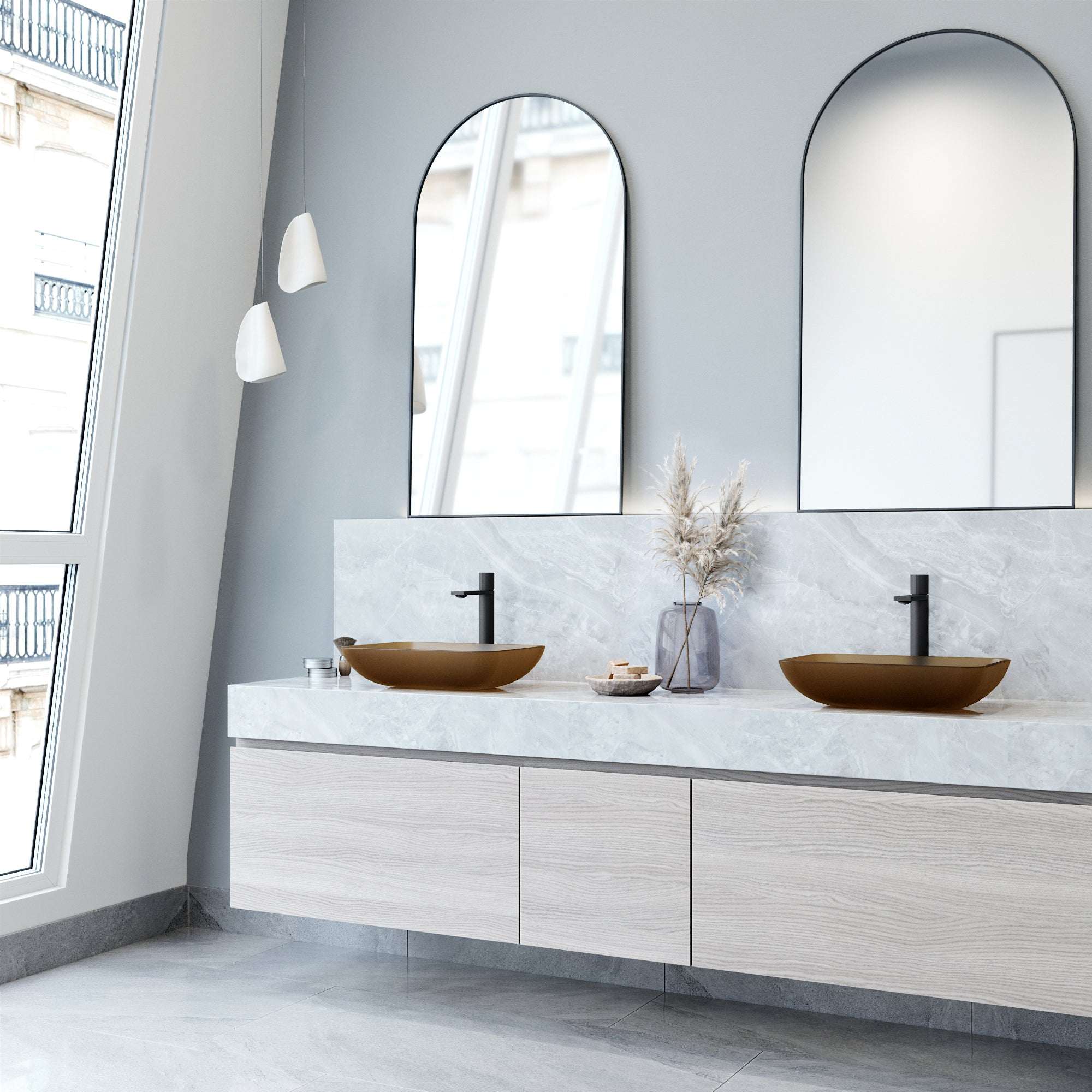 Sottile Rectangular Glass Vessel Sink - Image 57
