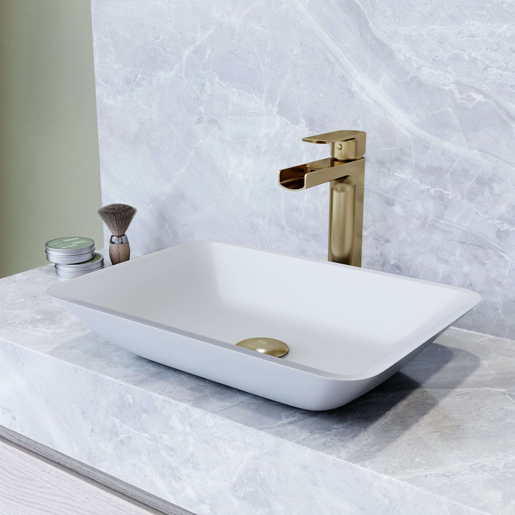 Sottile Rectangular Glass Vessel Sink - Image 59