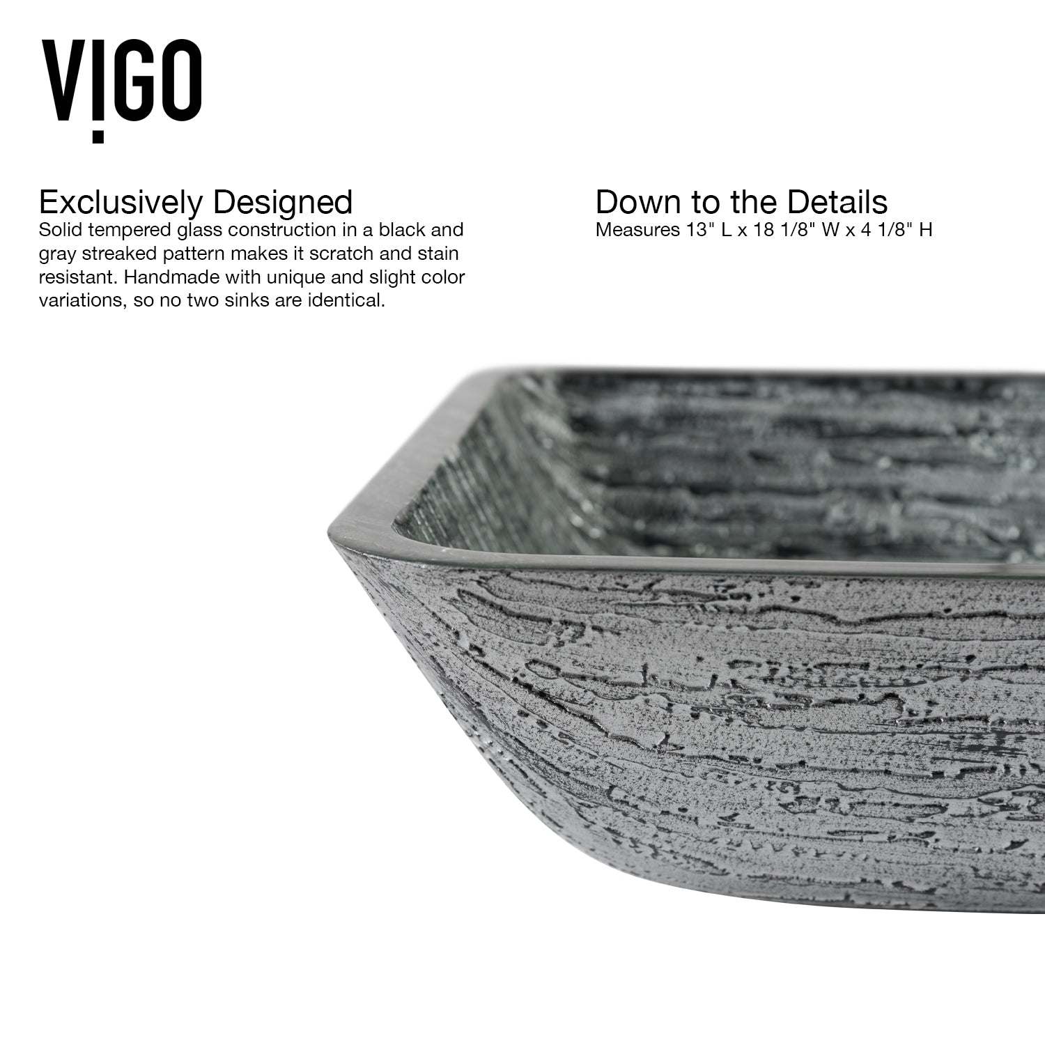Sottile Rectangular Glass Vessel Sink - Image 7