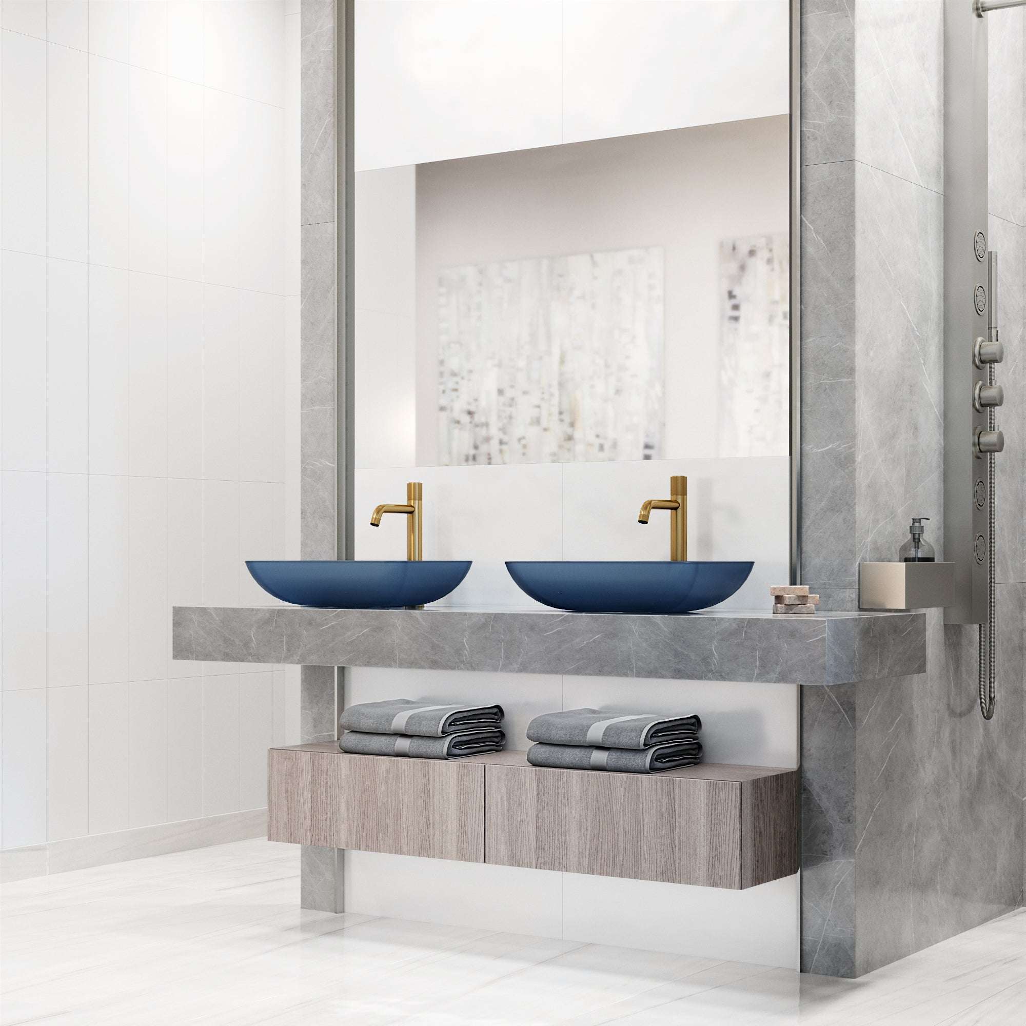 Sottile Rectangular Glass Vessel Sink - Image 70
