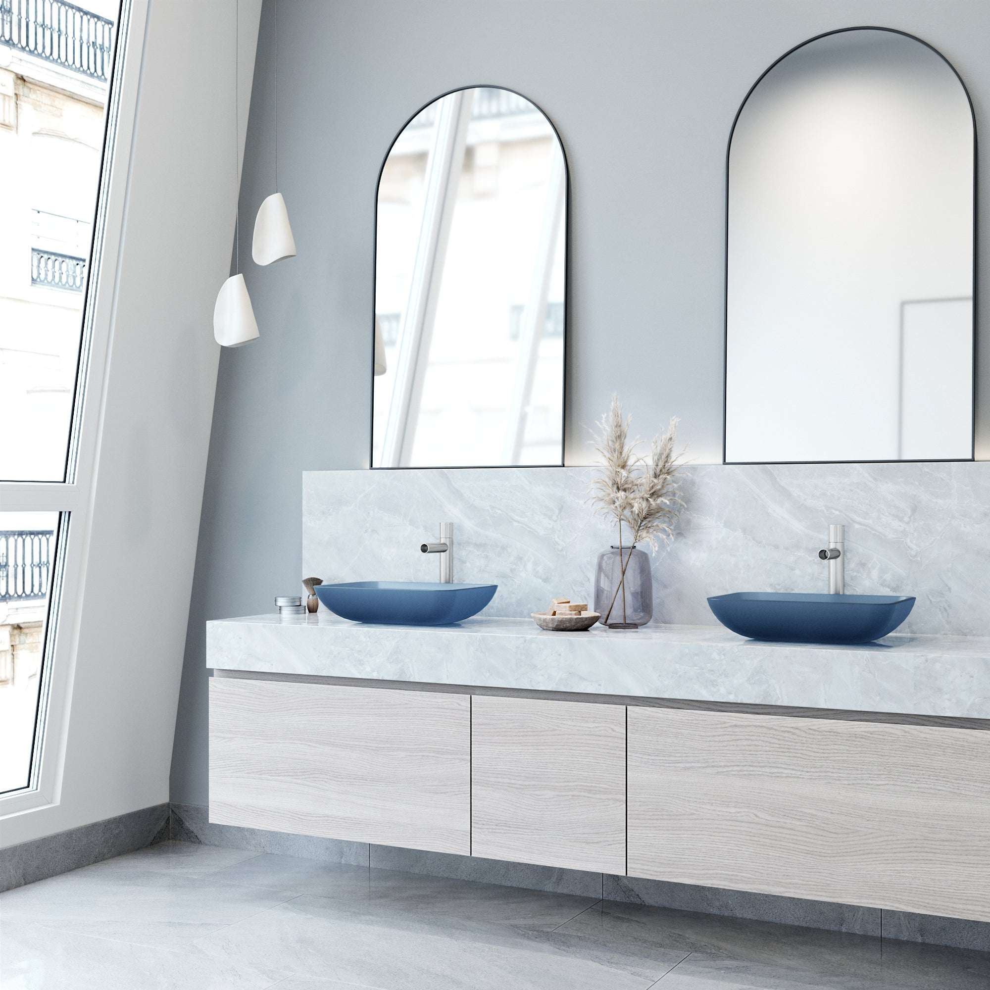 Sottile Rectangular Glass Vessel Sink - Image 78