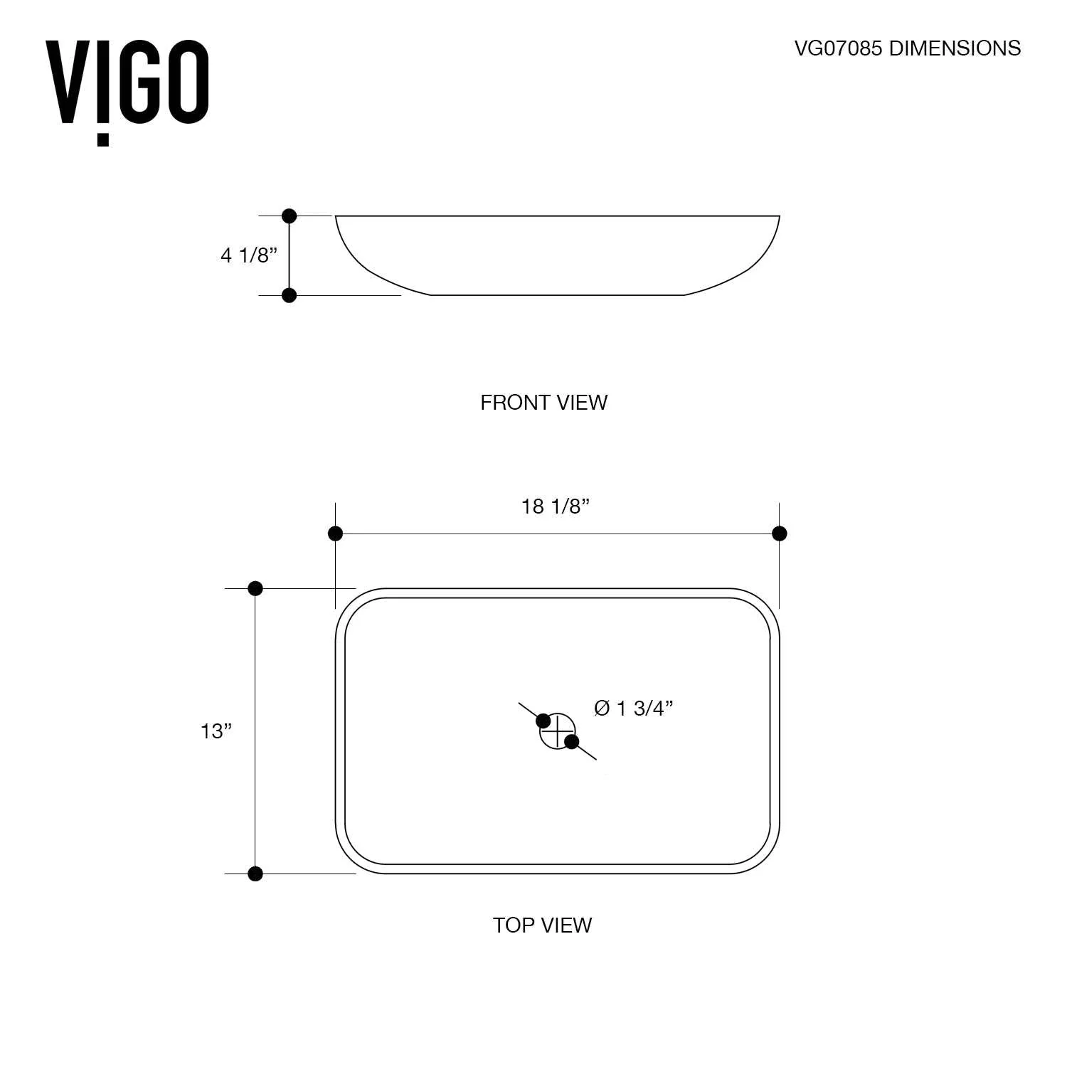 Sottile Rectangular Glass Vessel Sink - Image 8