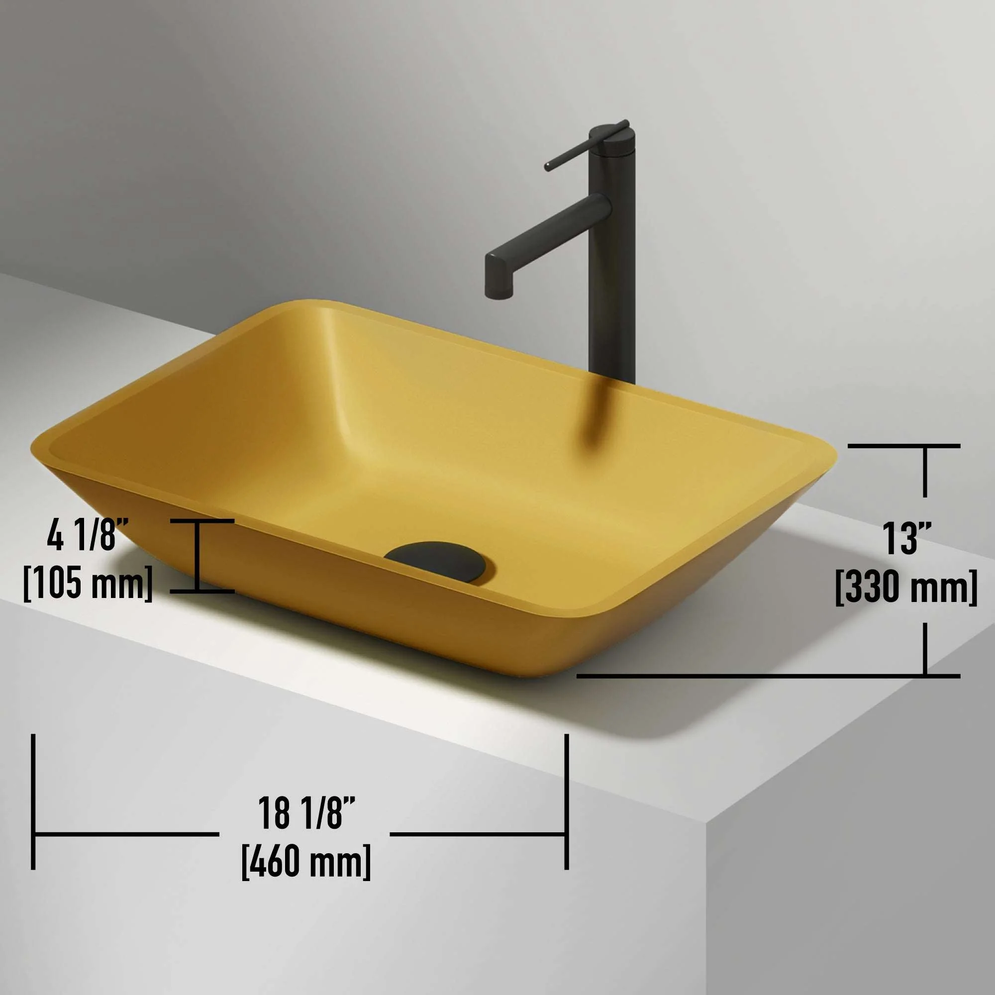 Sottile Rectangular Glass Vessel Sink - Image 82