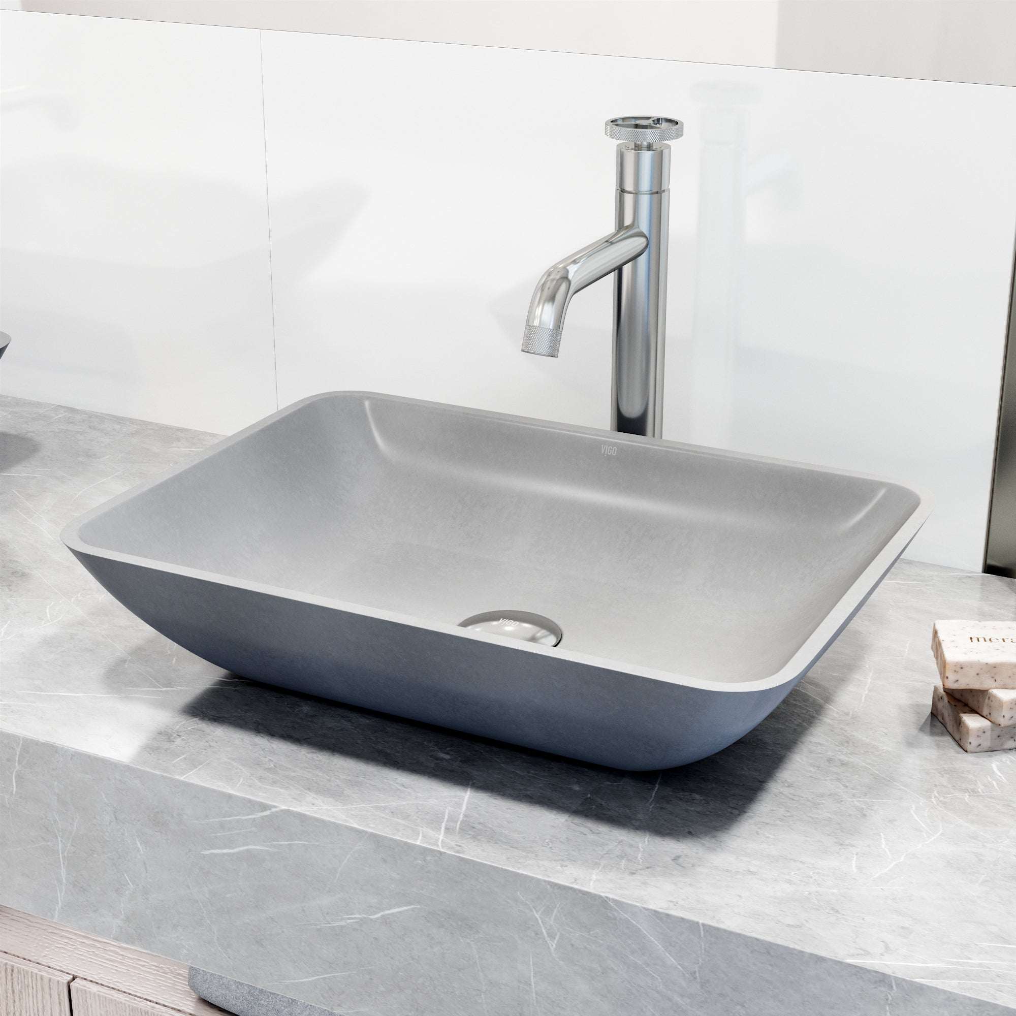 Sottile Rectangular Glass Vessel Sink - Image 92