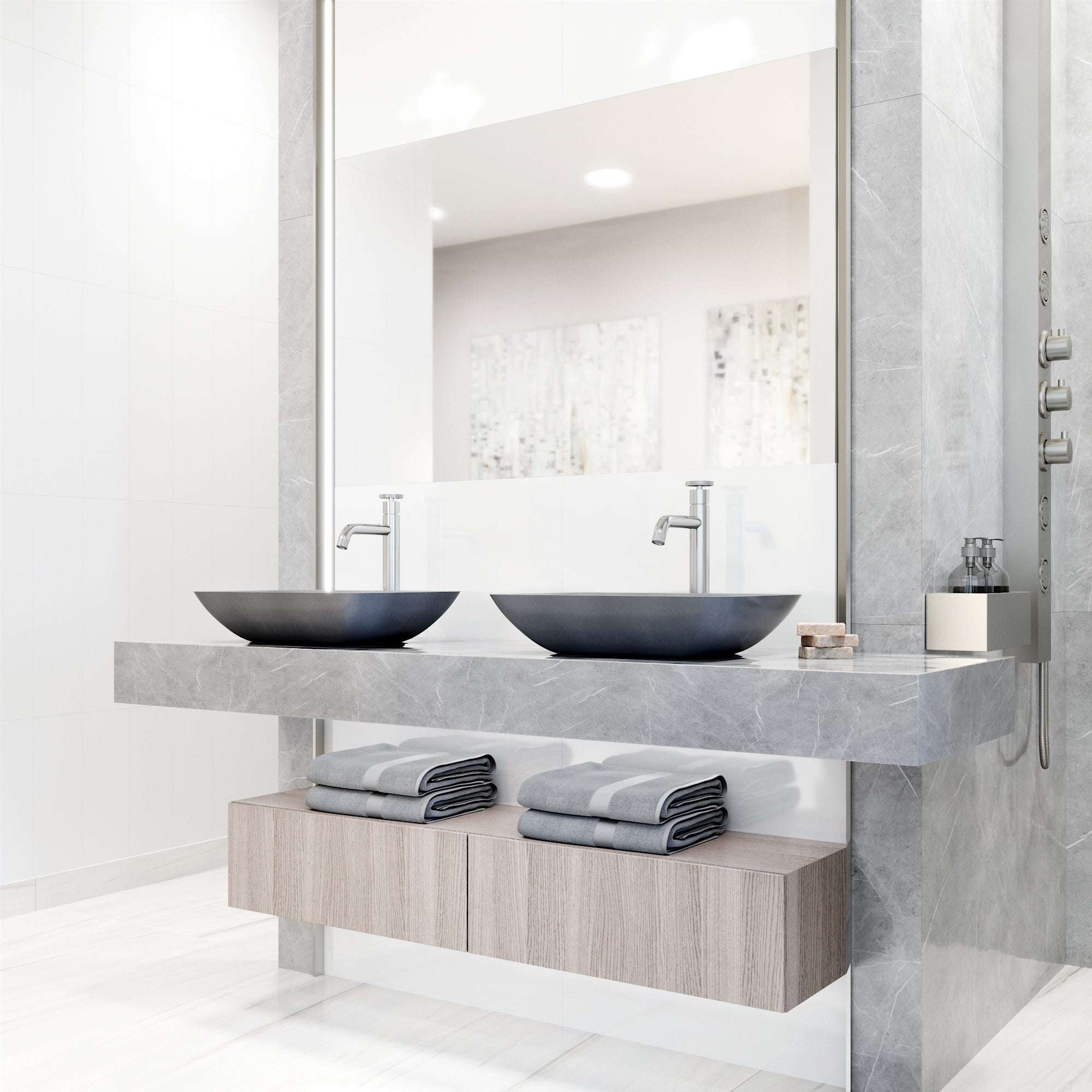 Sottile Rectangular Glass Vessel Sink - Image 93
