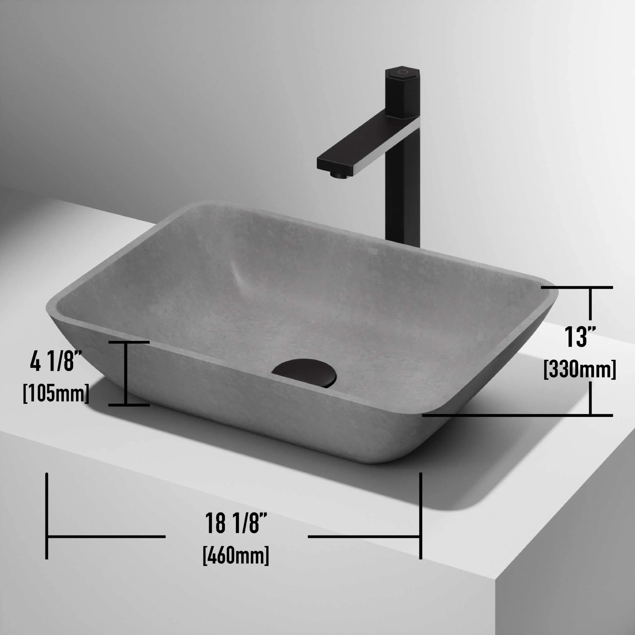 Sottile Rectangular Glass Vessel Sink - Image 94