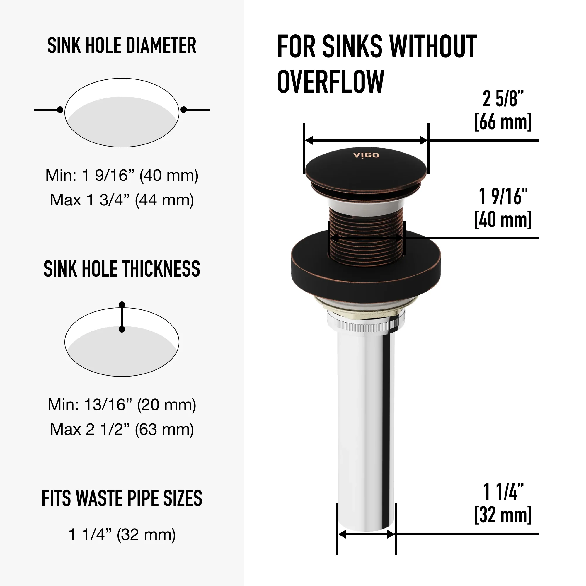 Elan  Bathroom Sink Pop Up Drain Stopper - Image 16
