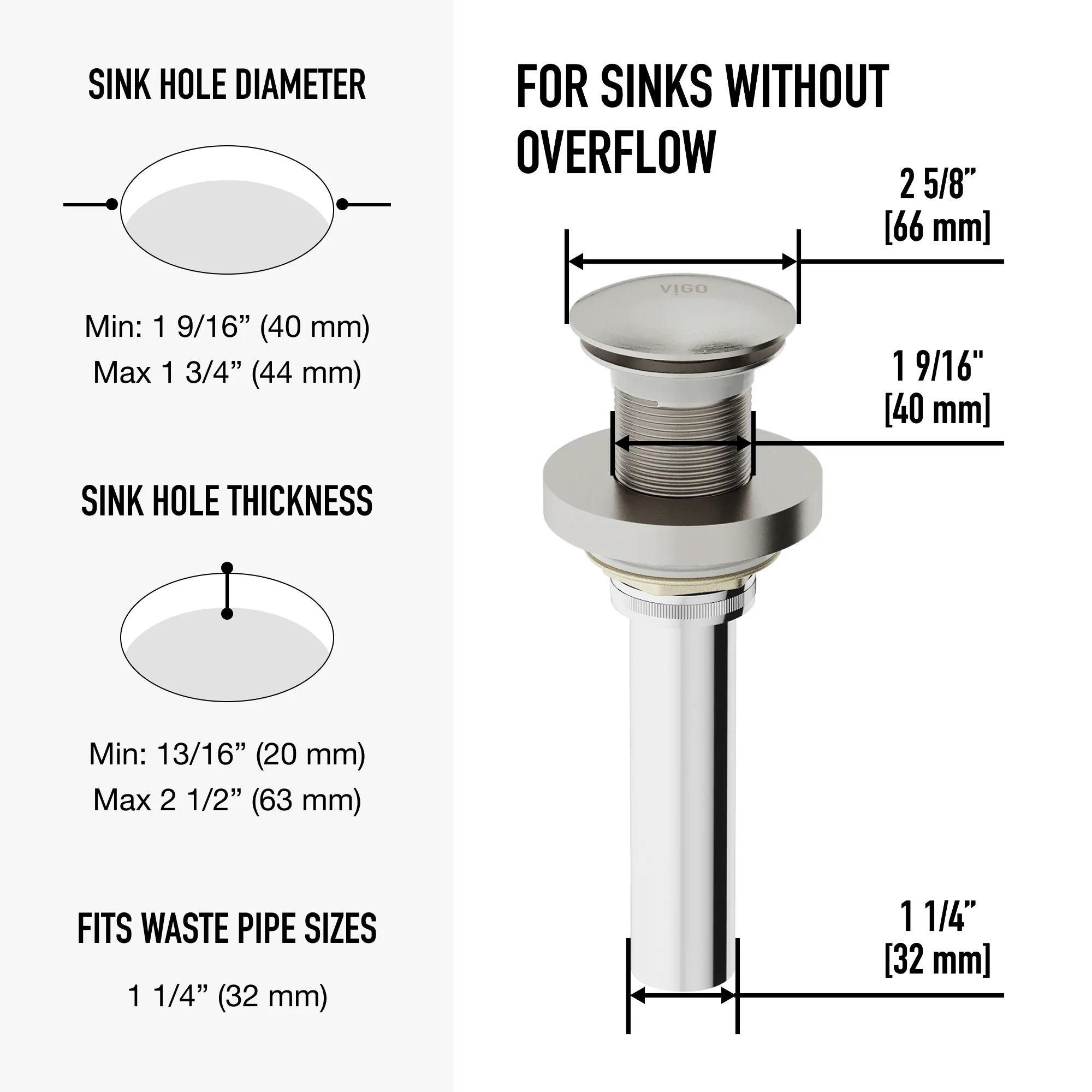 Elan  Bathroom Sink Pop Up Drain Stopper - Image 28