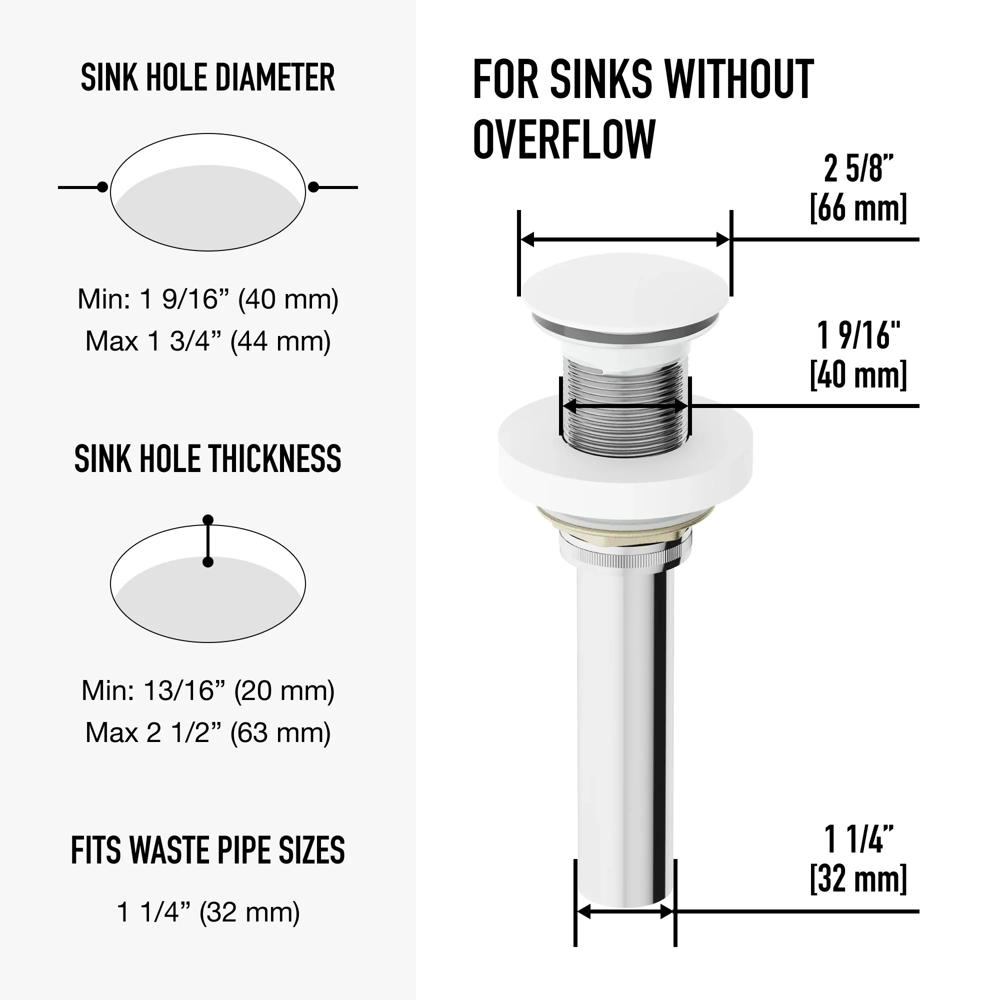 Elan  Bathroom Sink Pop Up Drain Stopper - Image 76