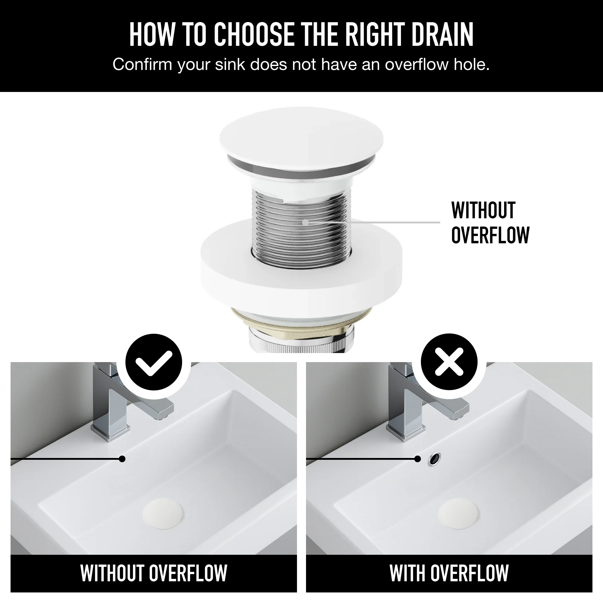 Elan  Bathroom Sink Pop Up Drain Stopper - Image 77
