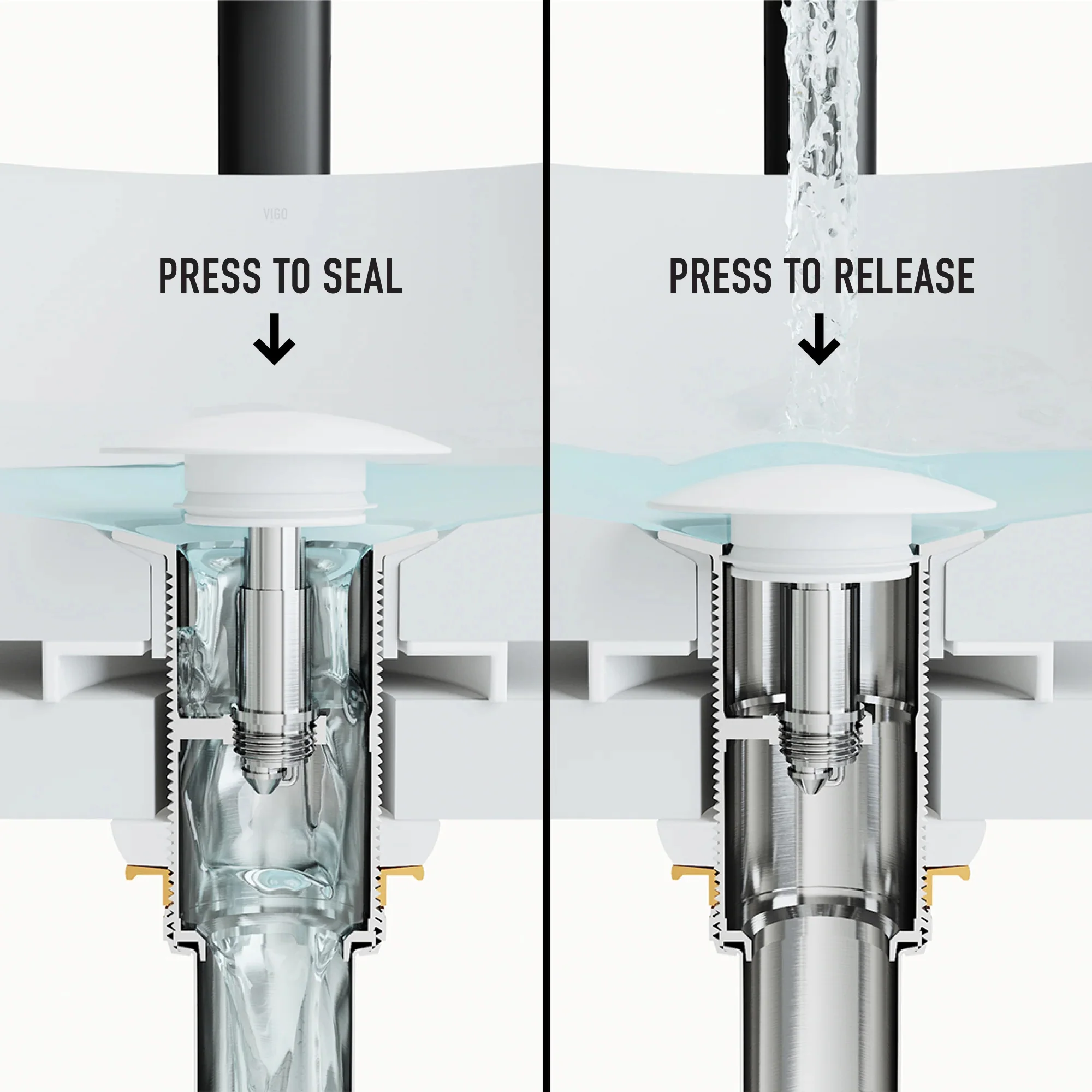 Elan  Bathroom Sink Pop Up Drain Stopper - Image 78