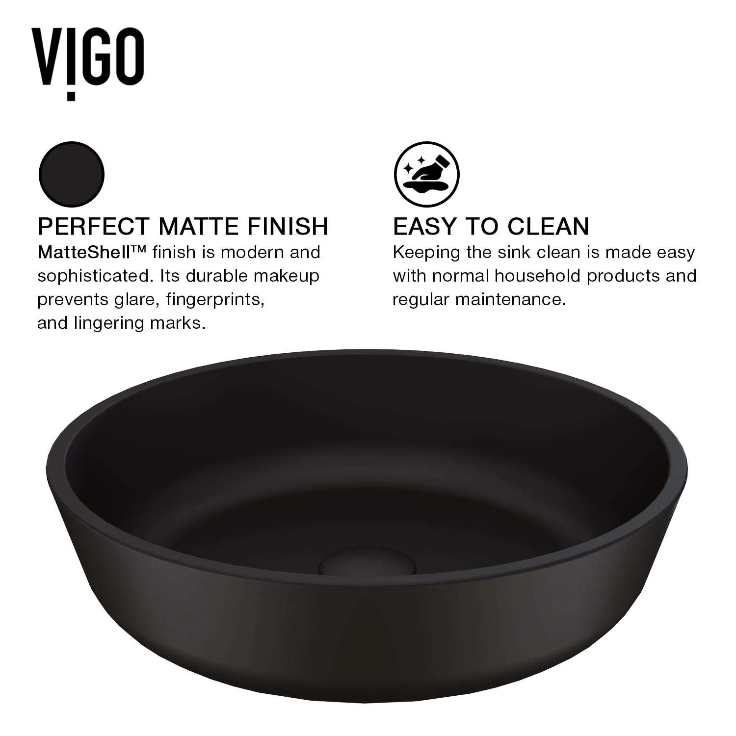 Noma MatteShell™ Round Glass Vessel Sink - 17 in. - Image 7
