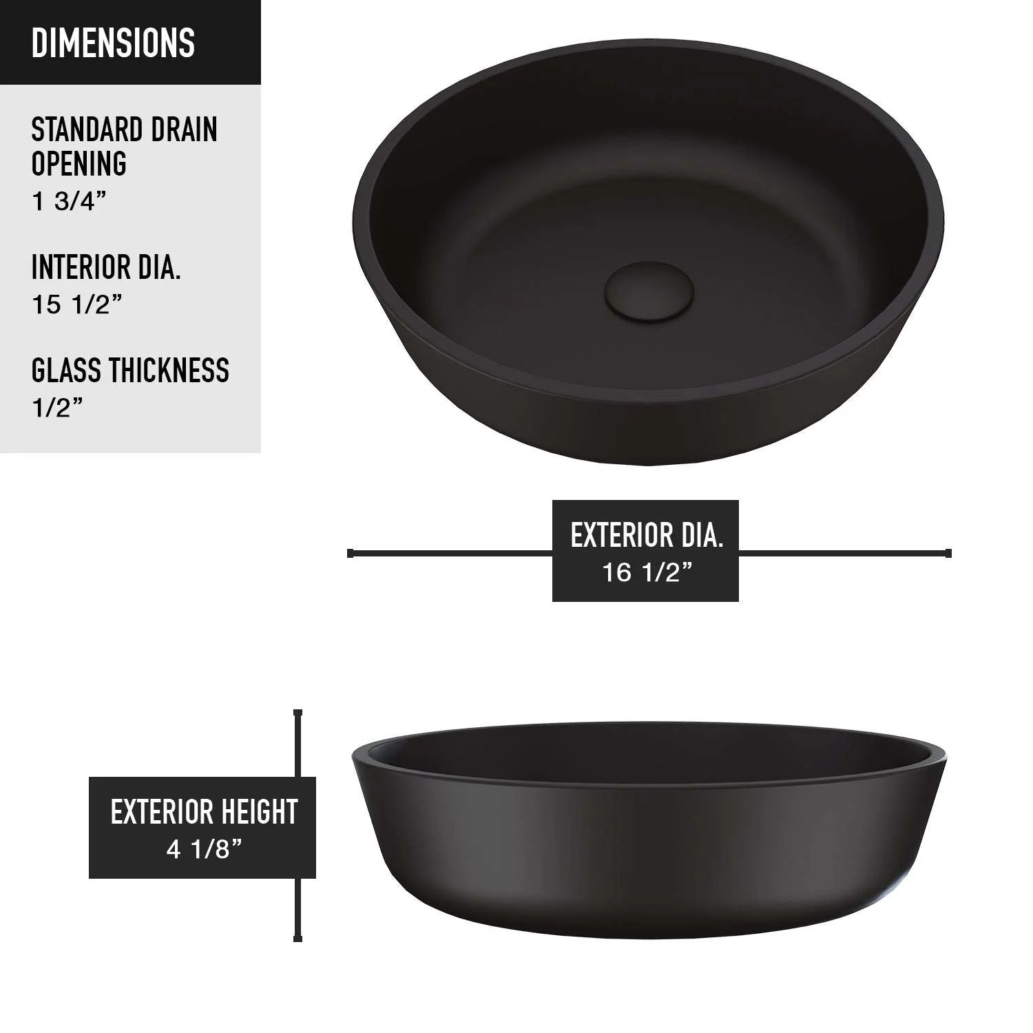 Noma MatteShell™ Round Glass Vessel Sink - 17 in. - Image 8