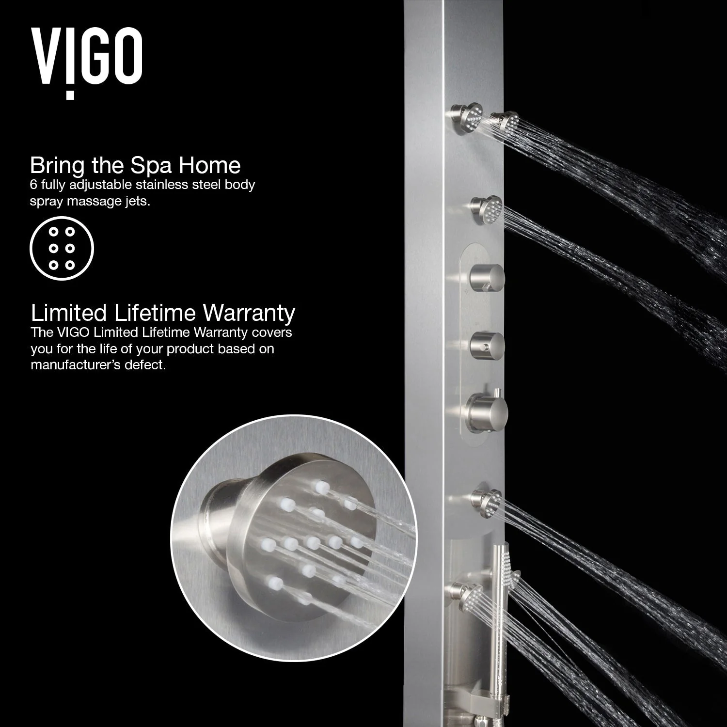 Dilana 6-Jet Shower Panel System - Image 8