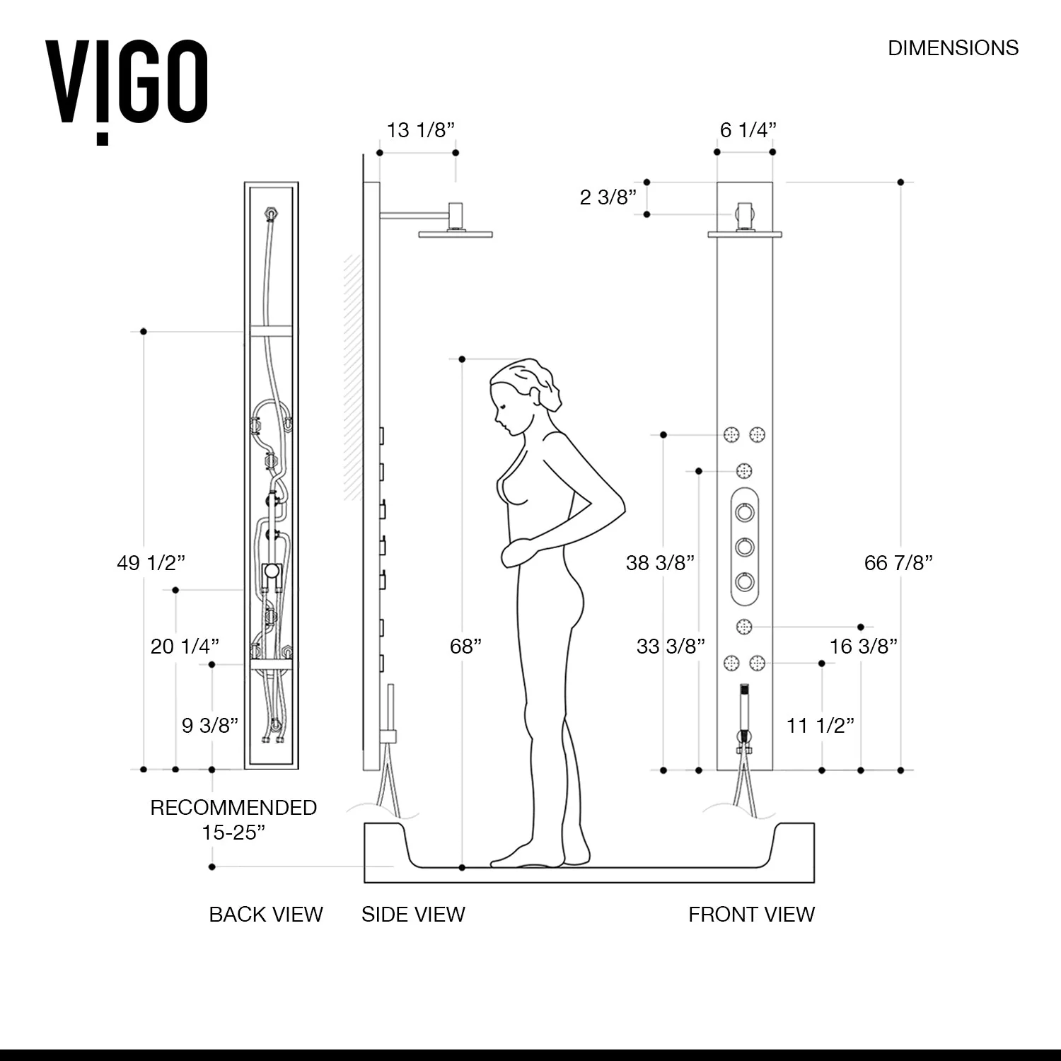 Dilana 6-Jet Shower Panel System - Image 9