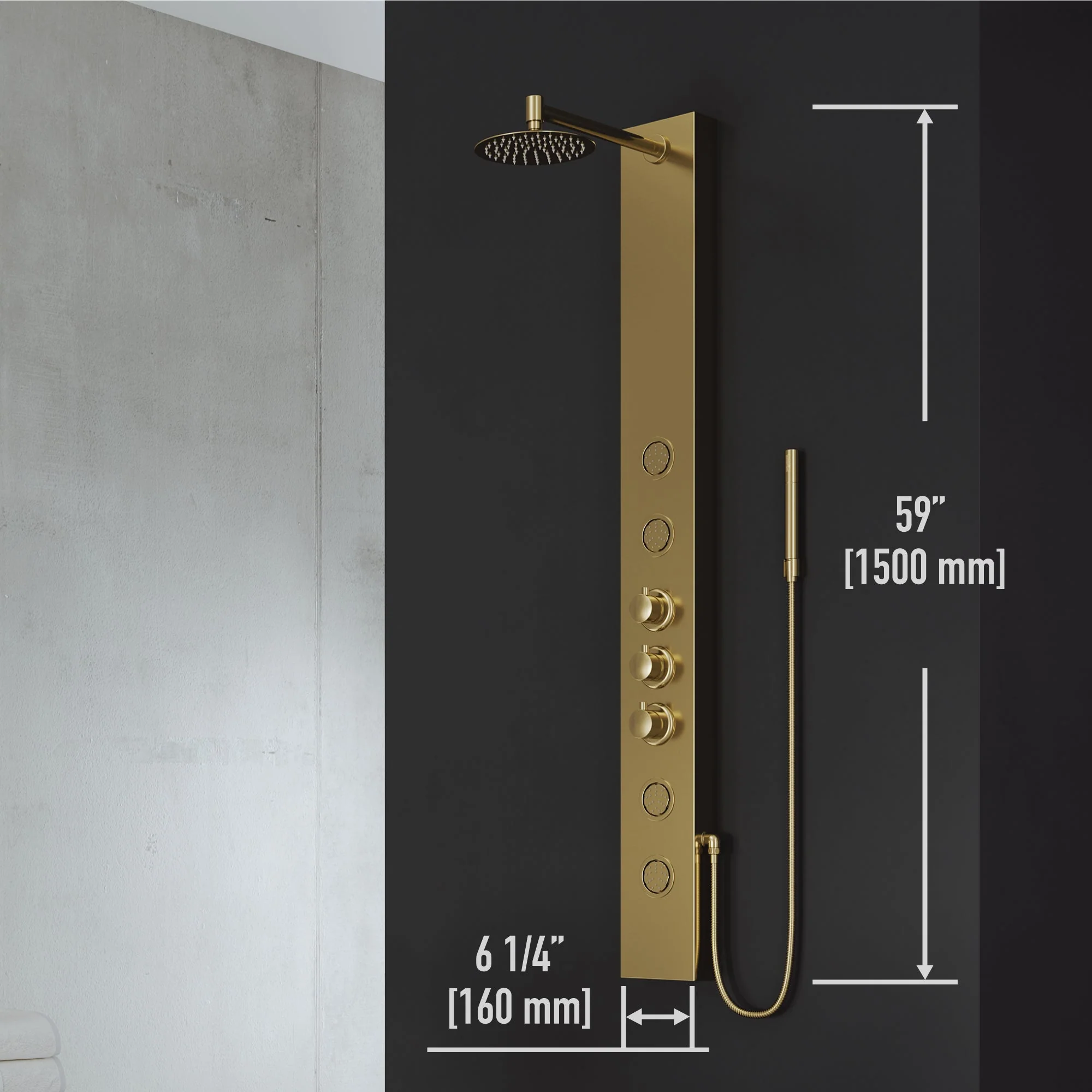 Elan Ellington 4-Jet Shower Panel System - Image 18