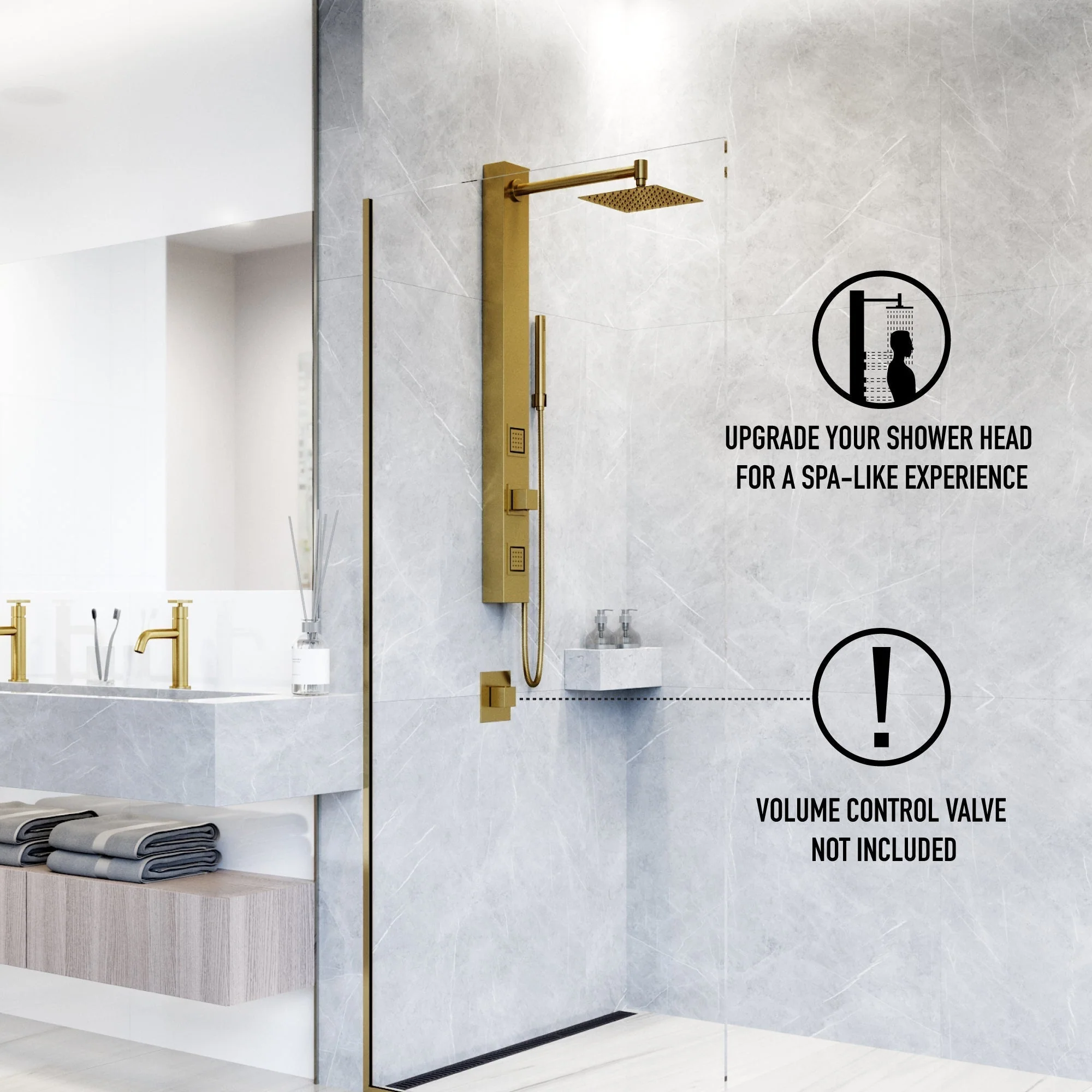 Orchid Retrofit 2-Jet Shower Panel System - Image 17