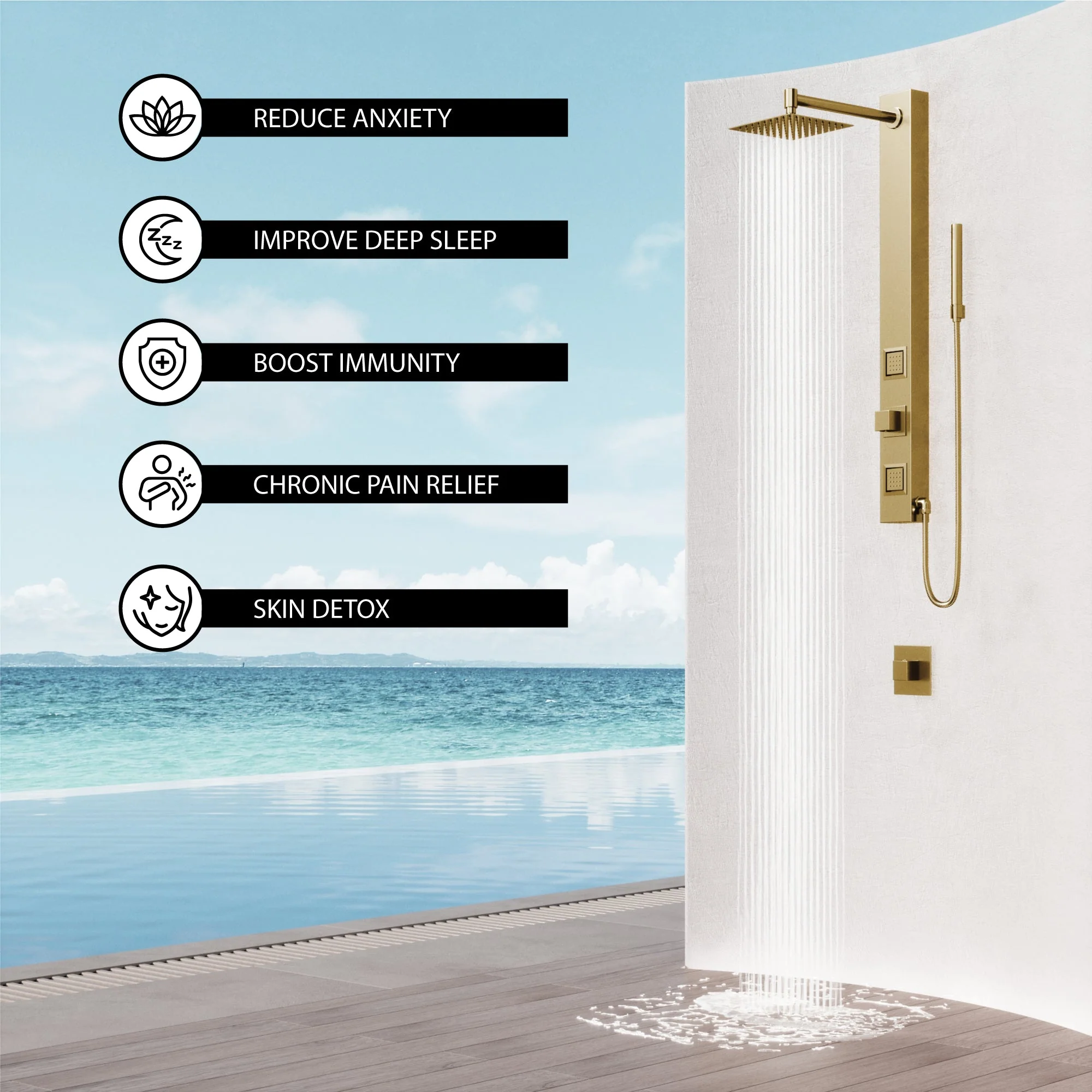 Orchid Retrofit 2-Jet Shower Panel System - Image 23