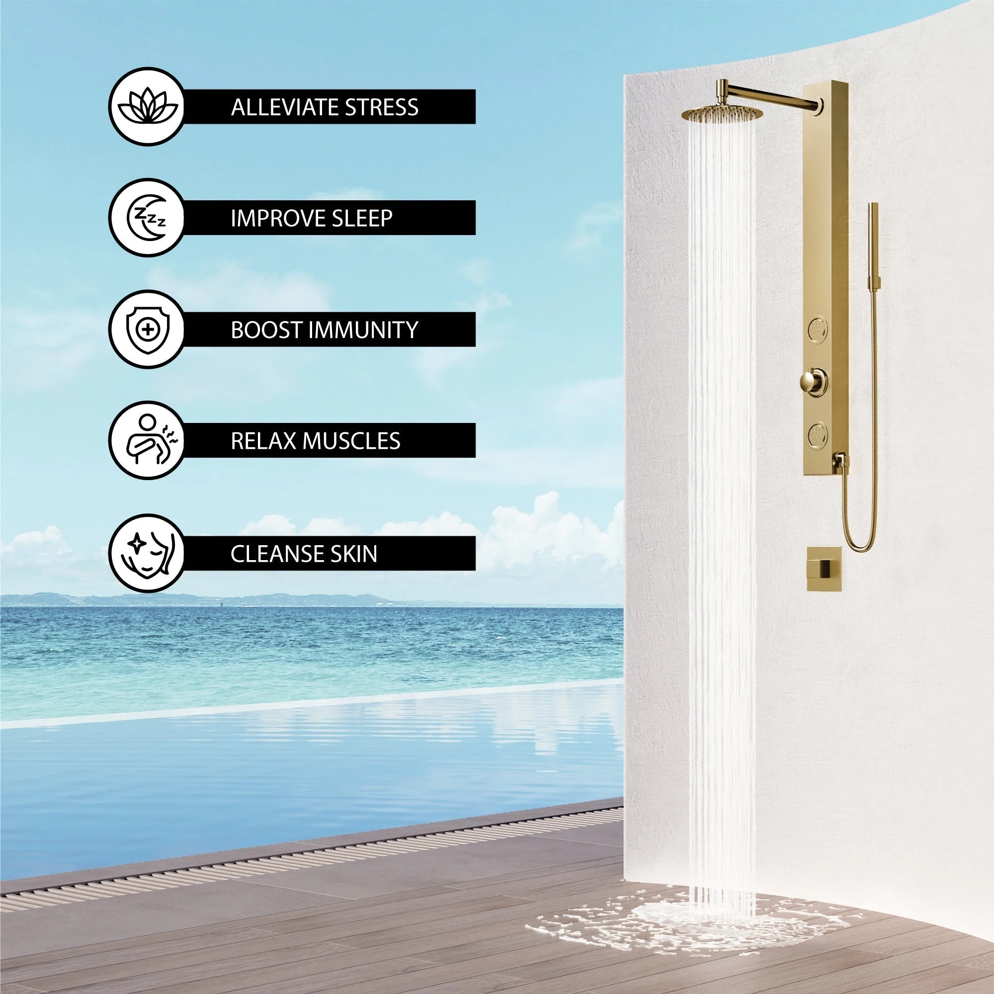 Meridian Retrofit 2-Jet Shower Panel System - Image 15