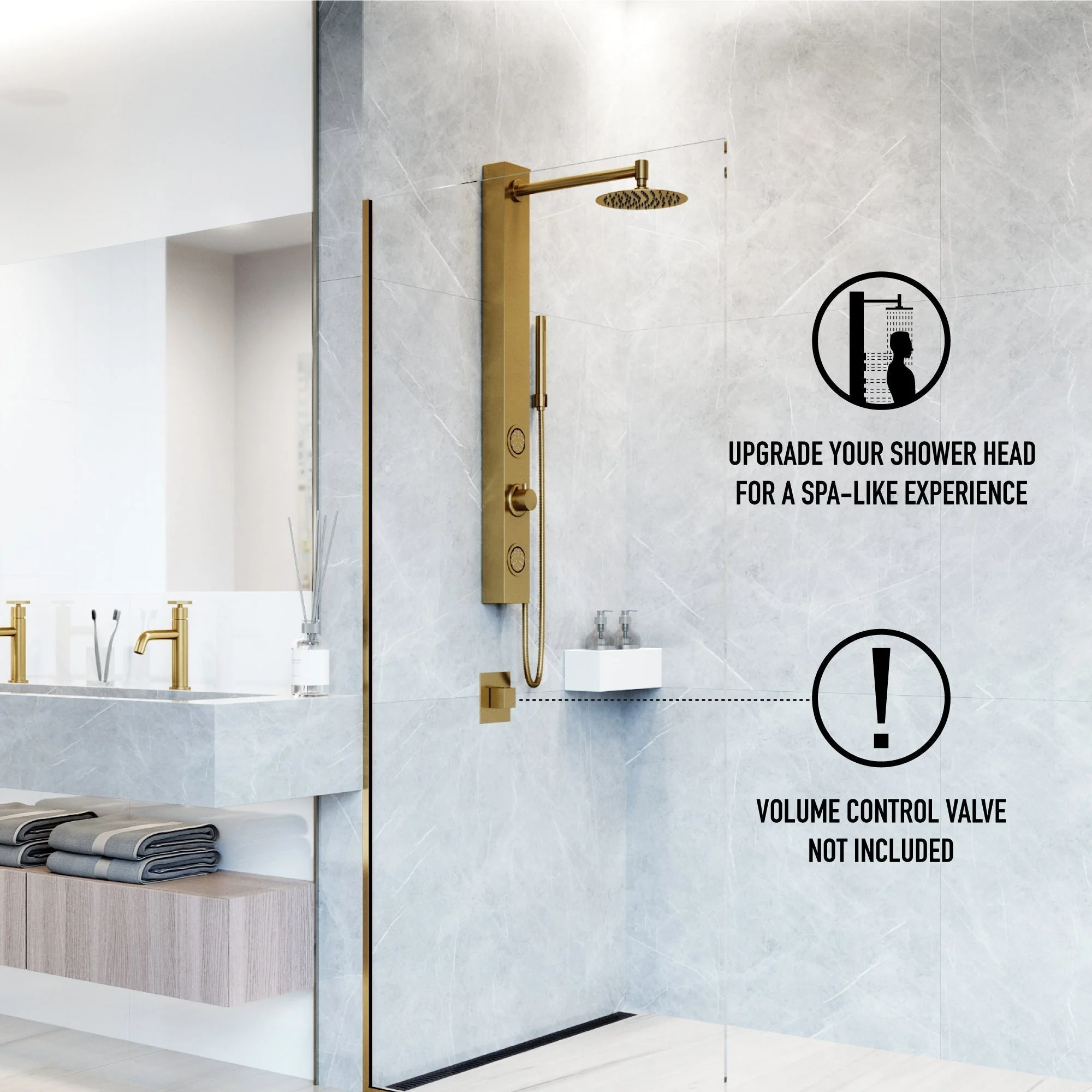 Meridian Retrofit 2-Jet Shower Panel System - Image 21