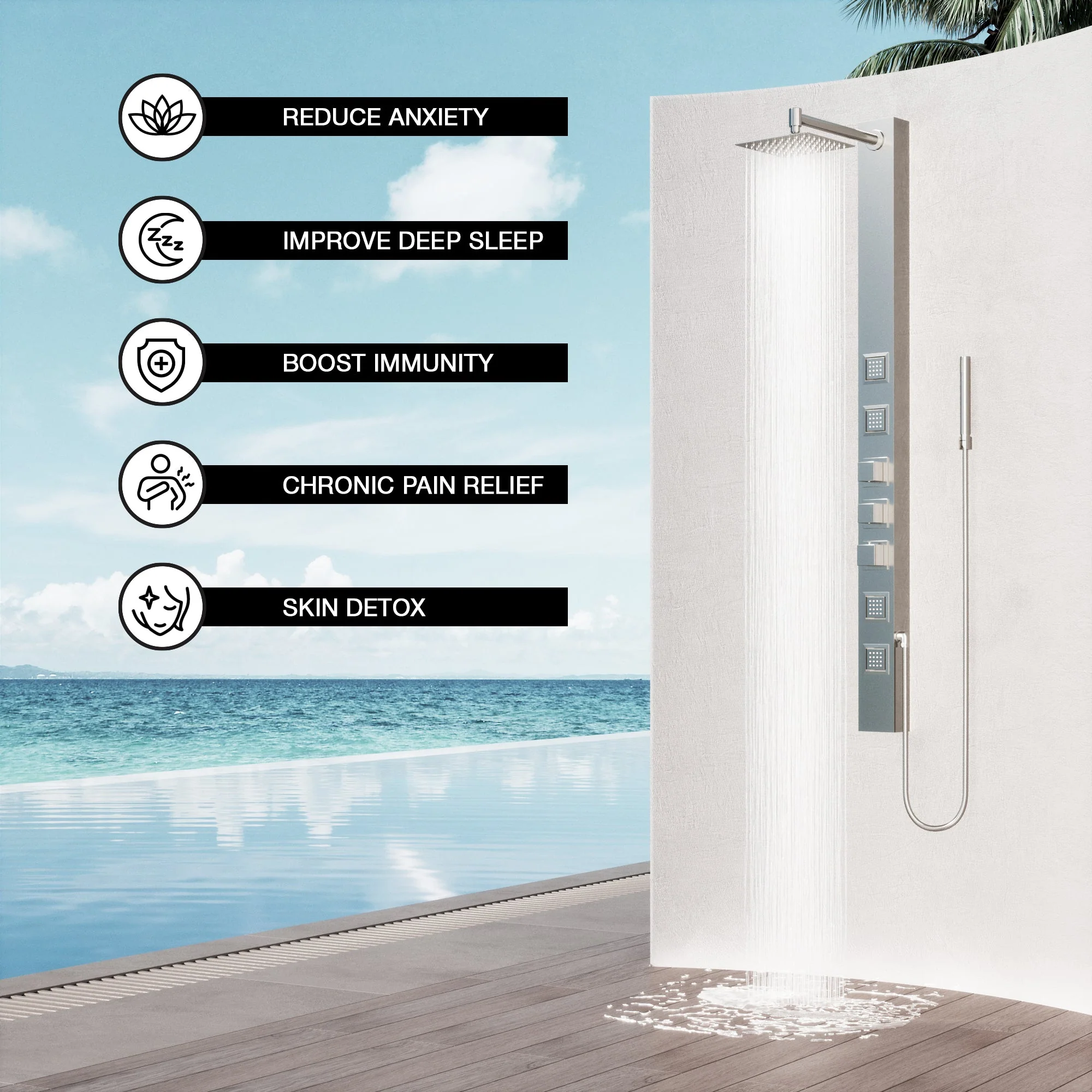 Davidson Sutton 4-Jet Shower Panel System - Image 24