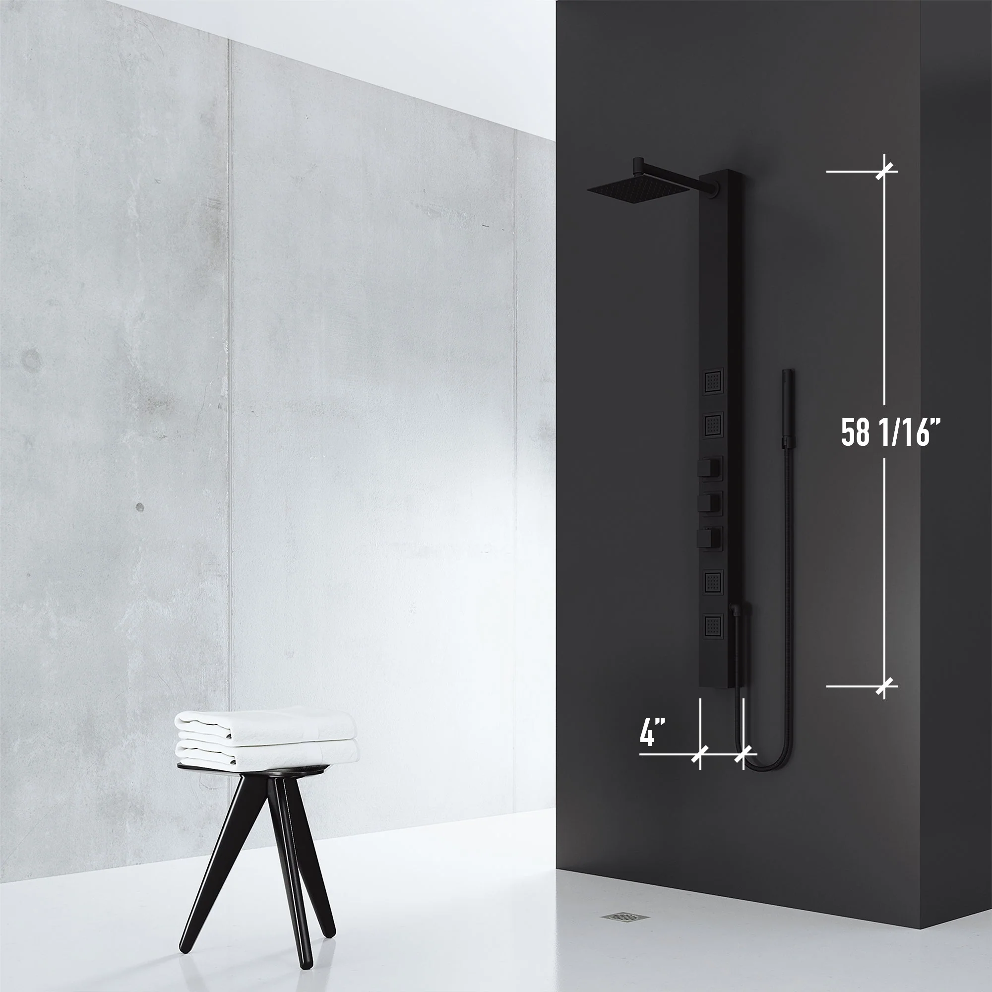Davidson Sutton 4-Jet Shower Panel System - Image 9