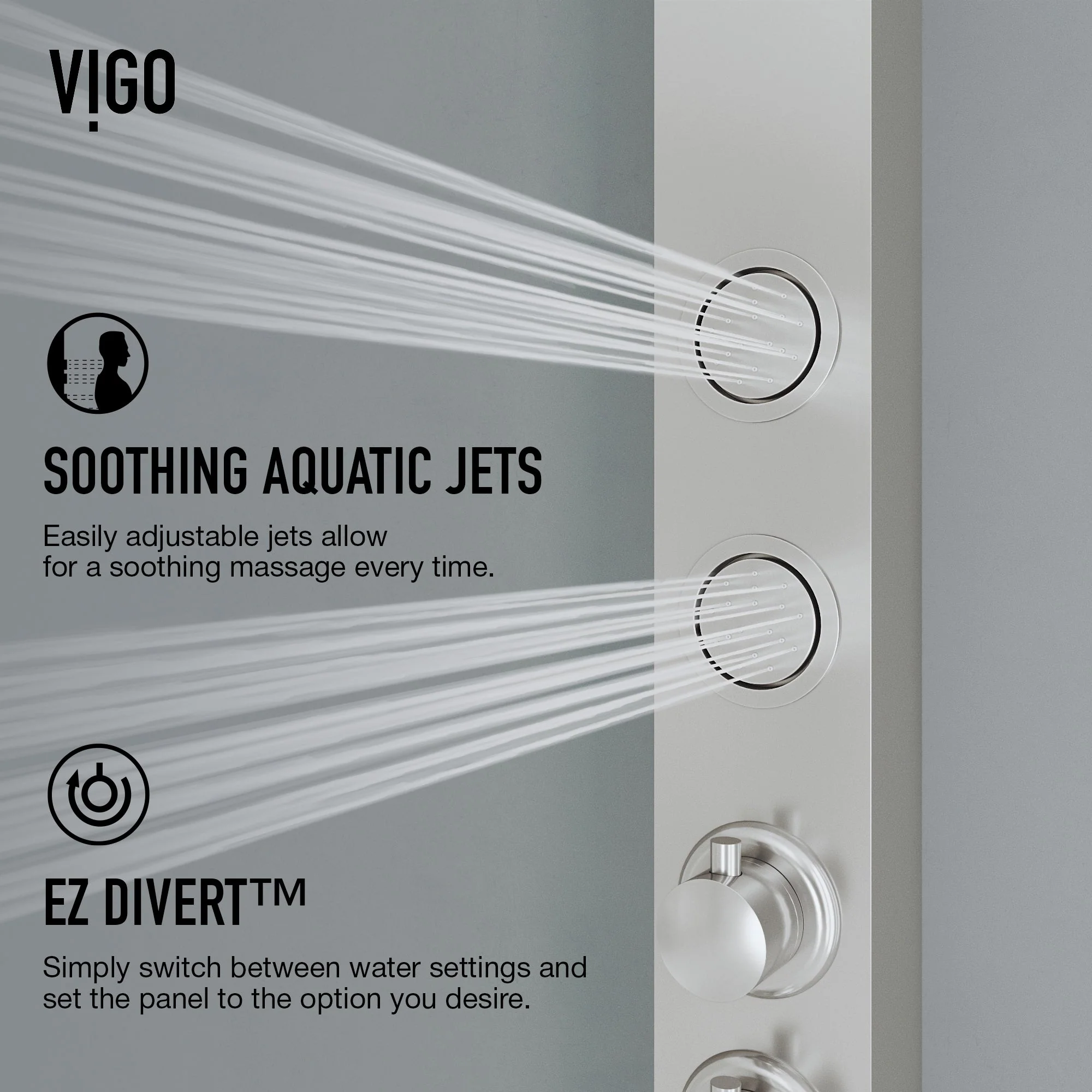 Elan Sutton 4-Jet Shower Panel System - Image 19