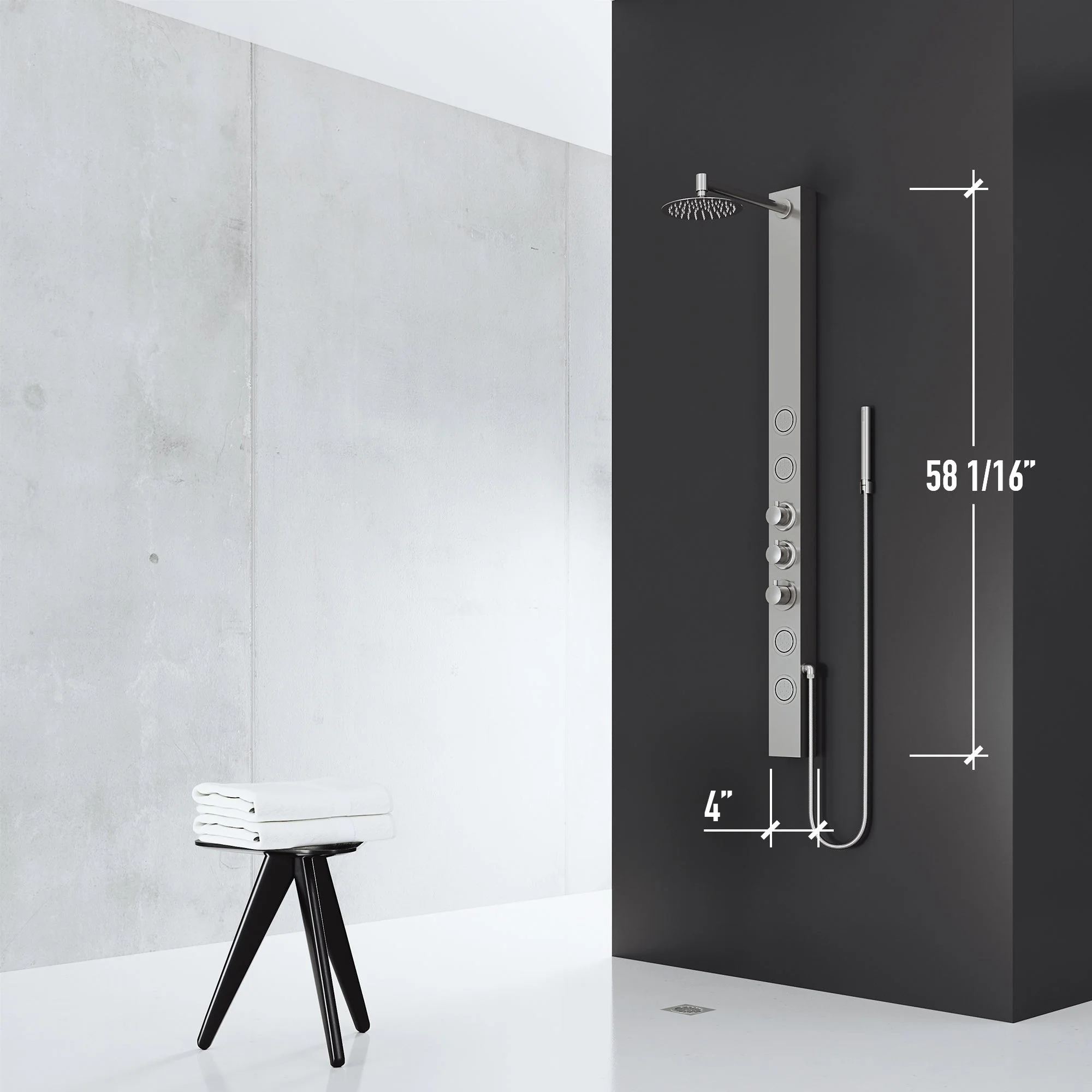 Elan Sutton 4-Jet Shower Panel System - Image 21