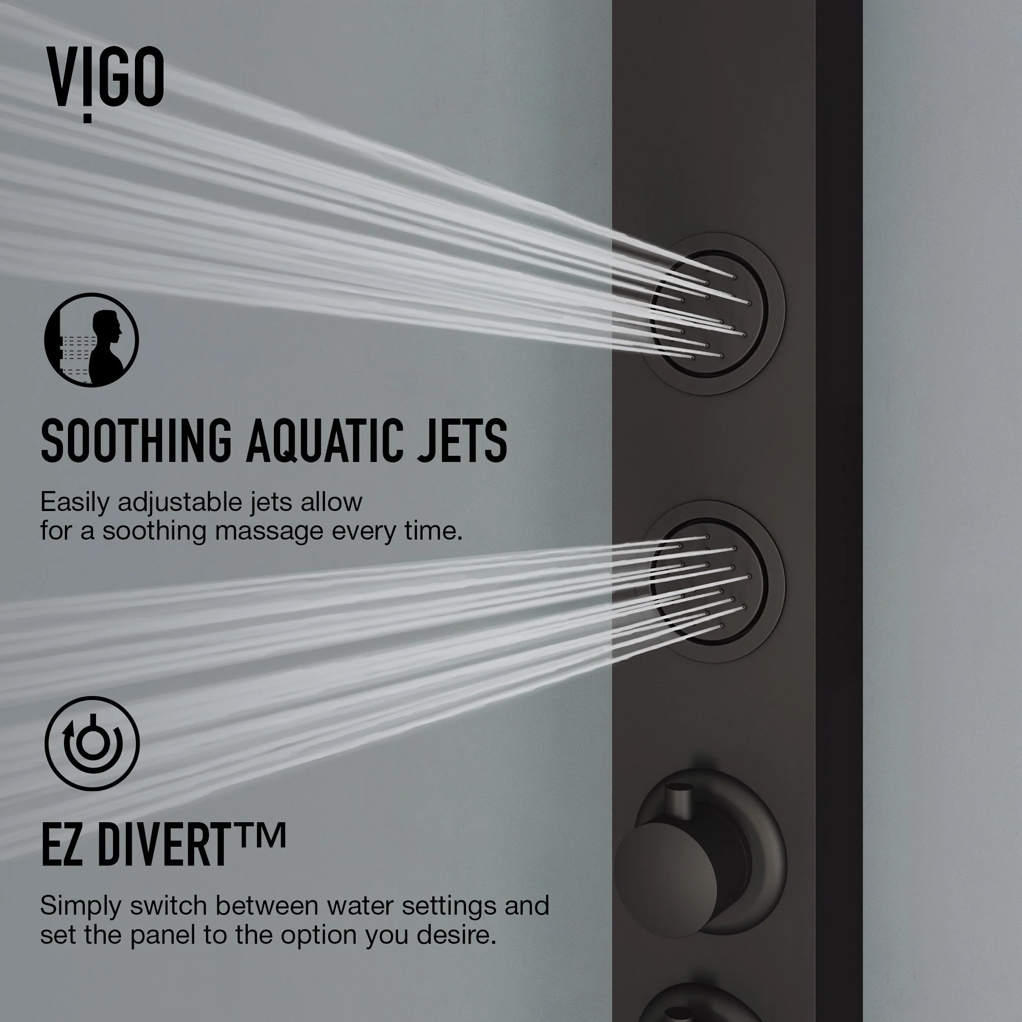 Elan Sutton 4-Jet Shower Panel System - Image 7