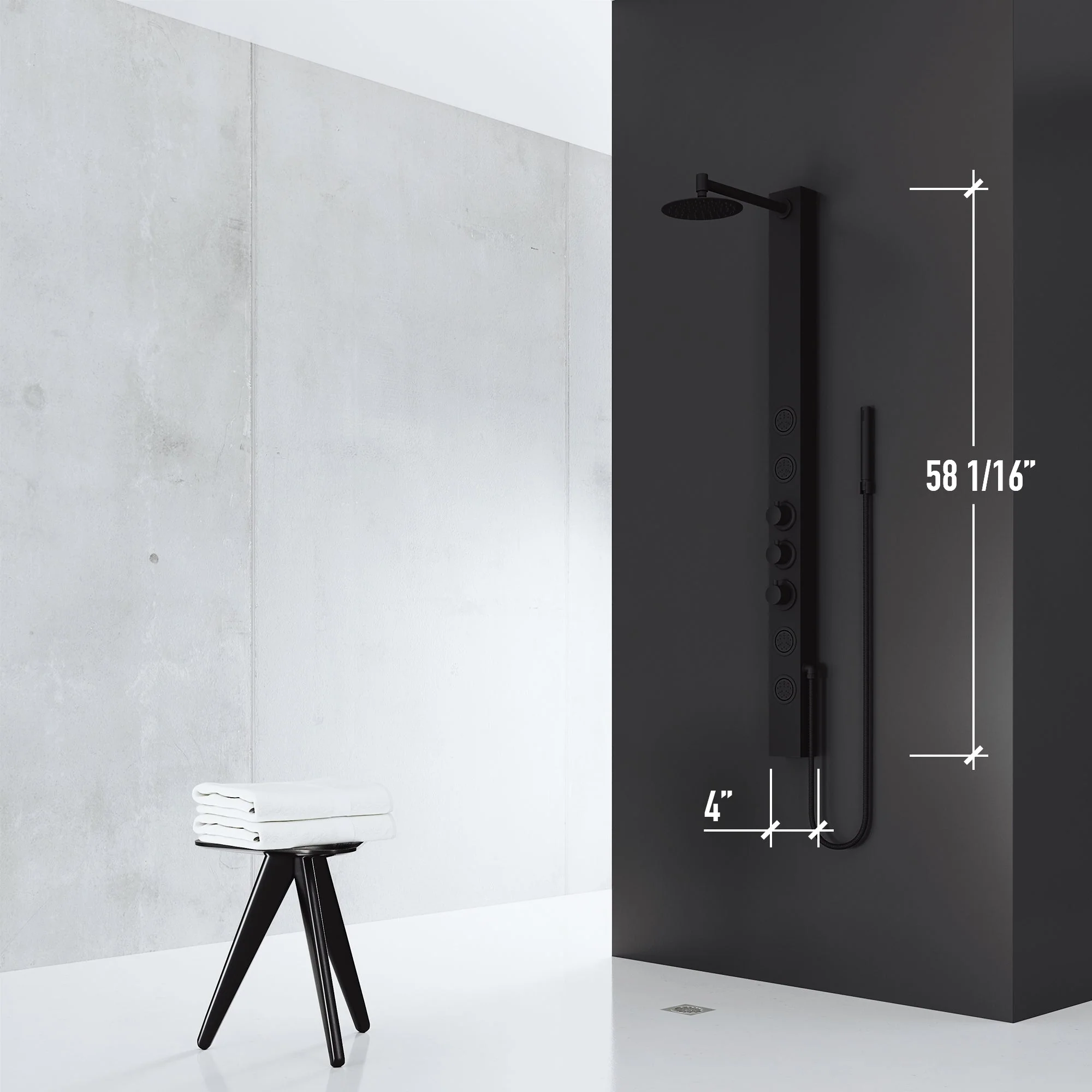 Elan Sutton 4-Jet Shower Panel System - Image 9
