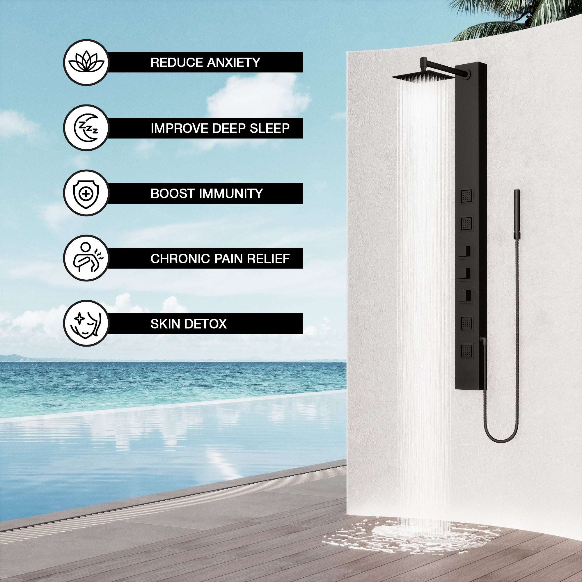 Davidson Sutton 4-Jet Shower Panel System - Image 12
