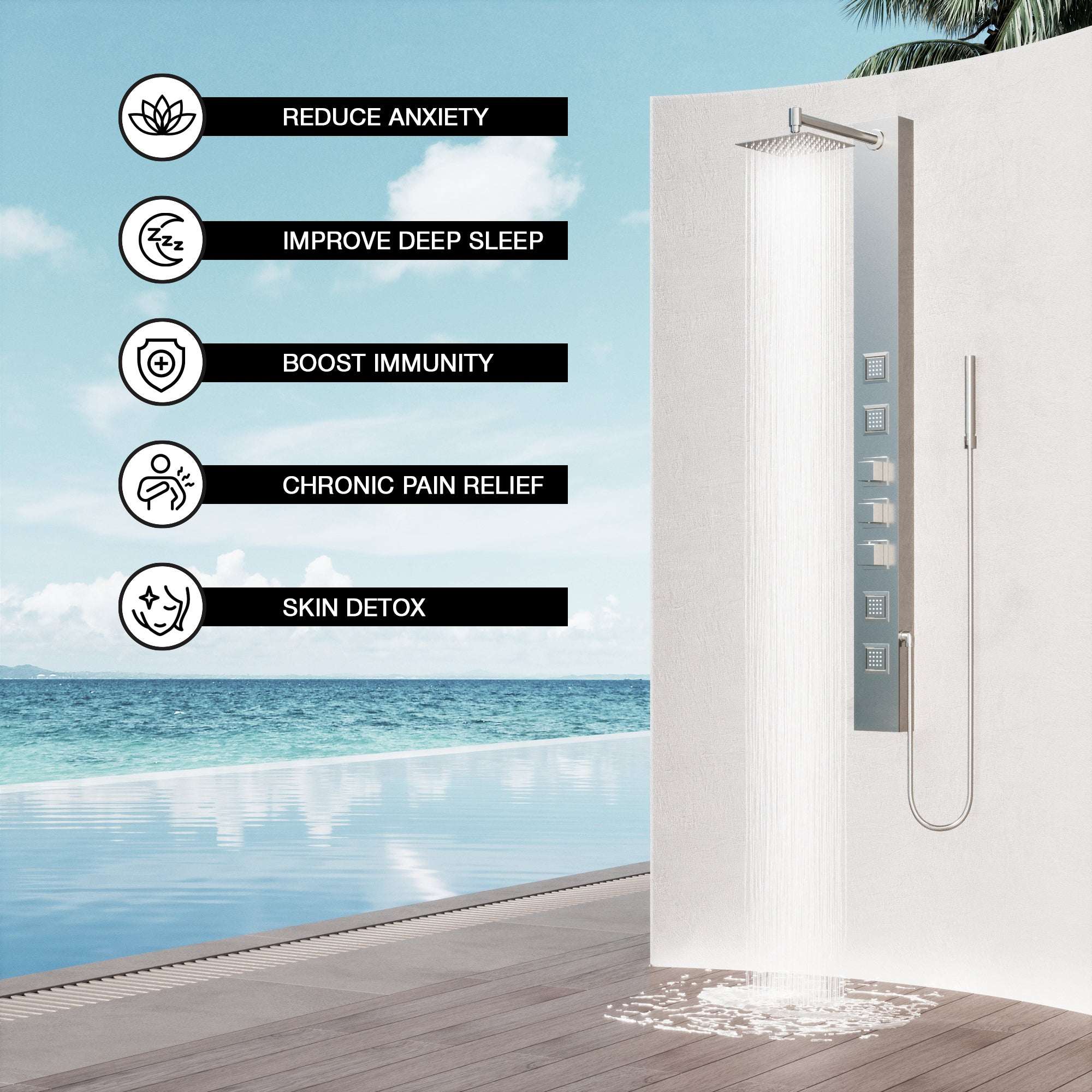 Davidson Sutton 4-Jet Shower Panel System - Image 24