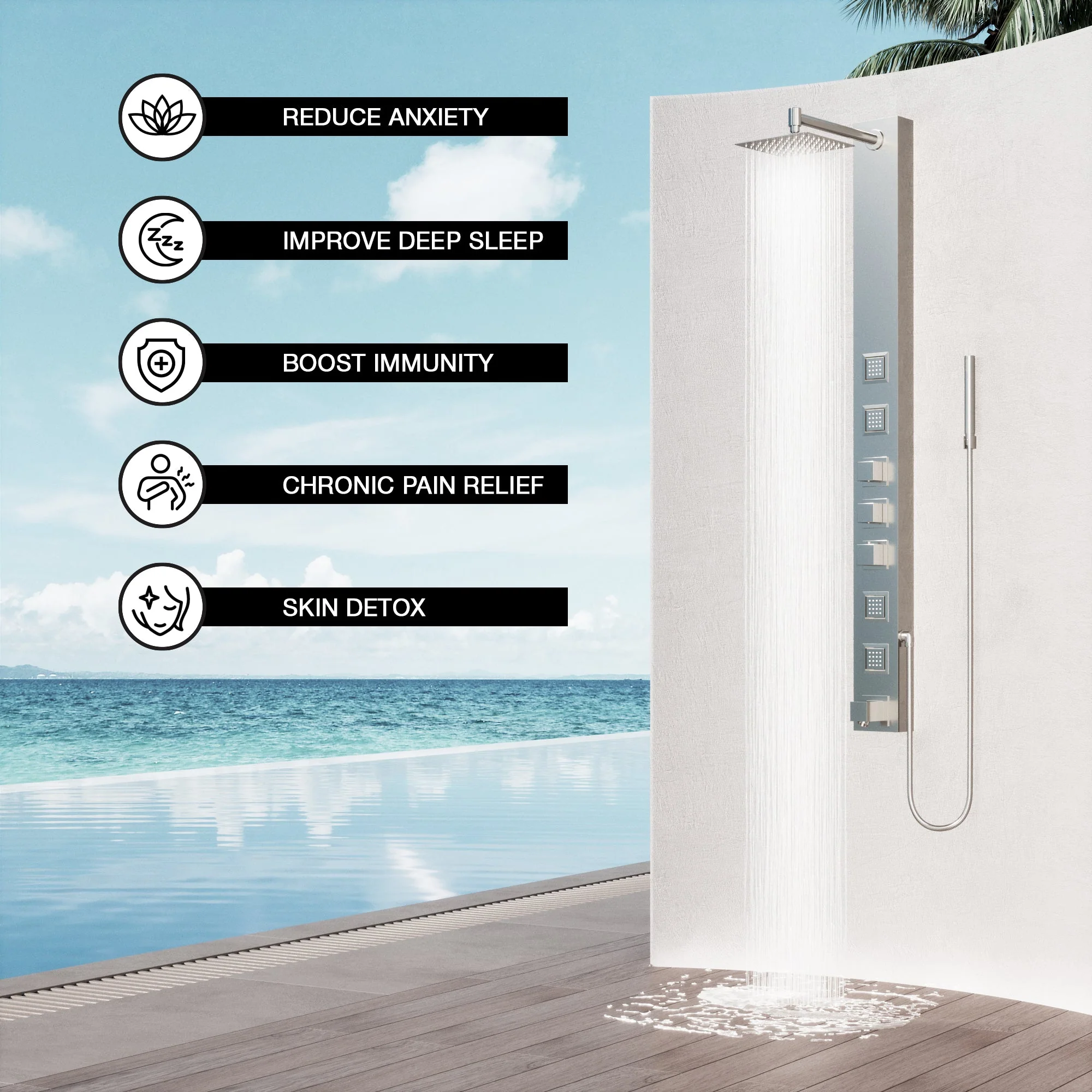 Davidson Bowery 4-Jet Shower Panel System - Image 15