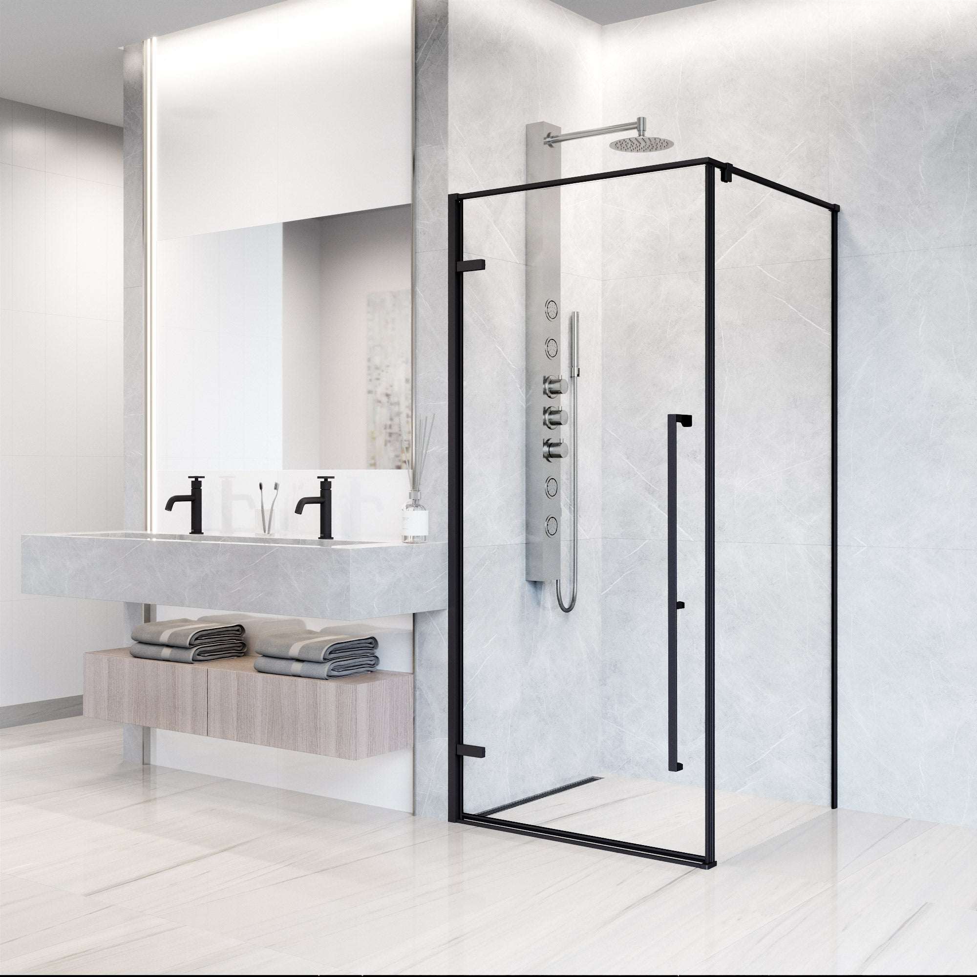 Meridian Framed Square Shower Enclosure - Image 11