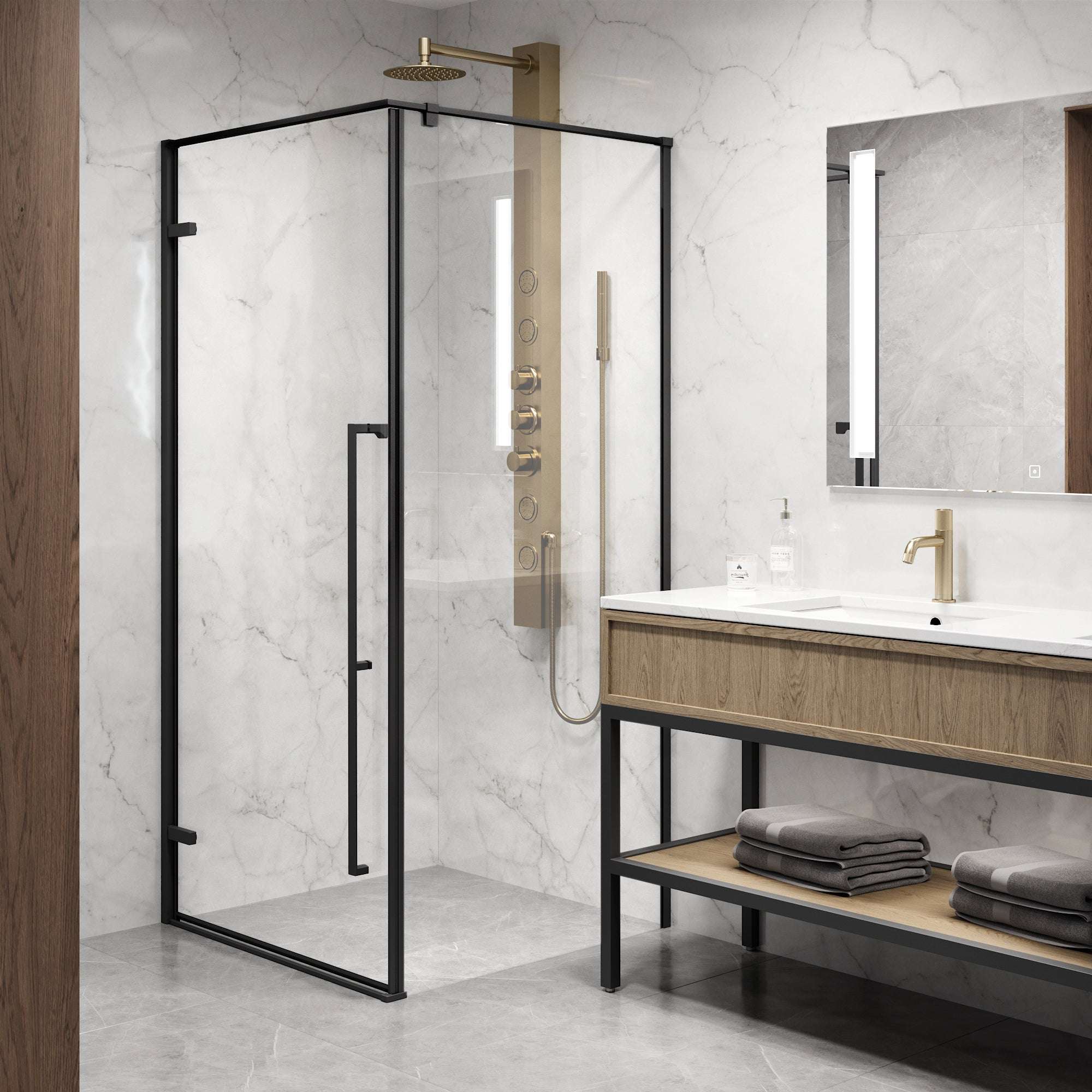 Meridian Framed Square Shower Enclosure - Image 6