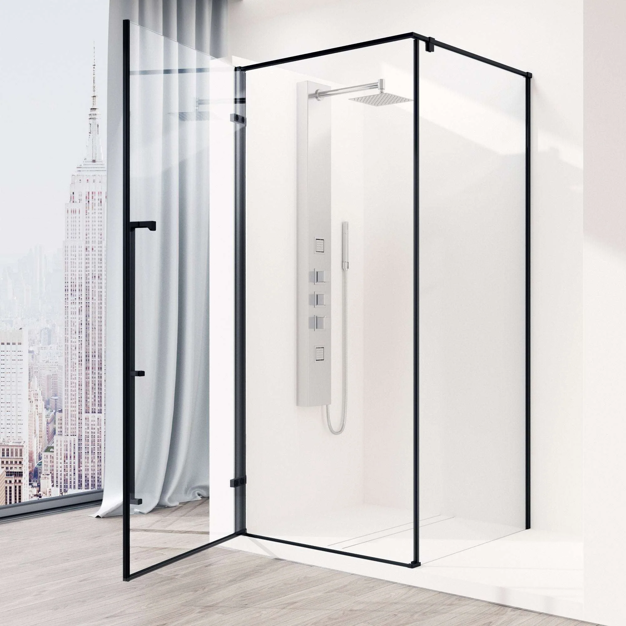 Meridian Framed Square Shower Enclosure - Image 8