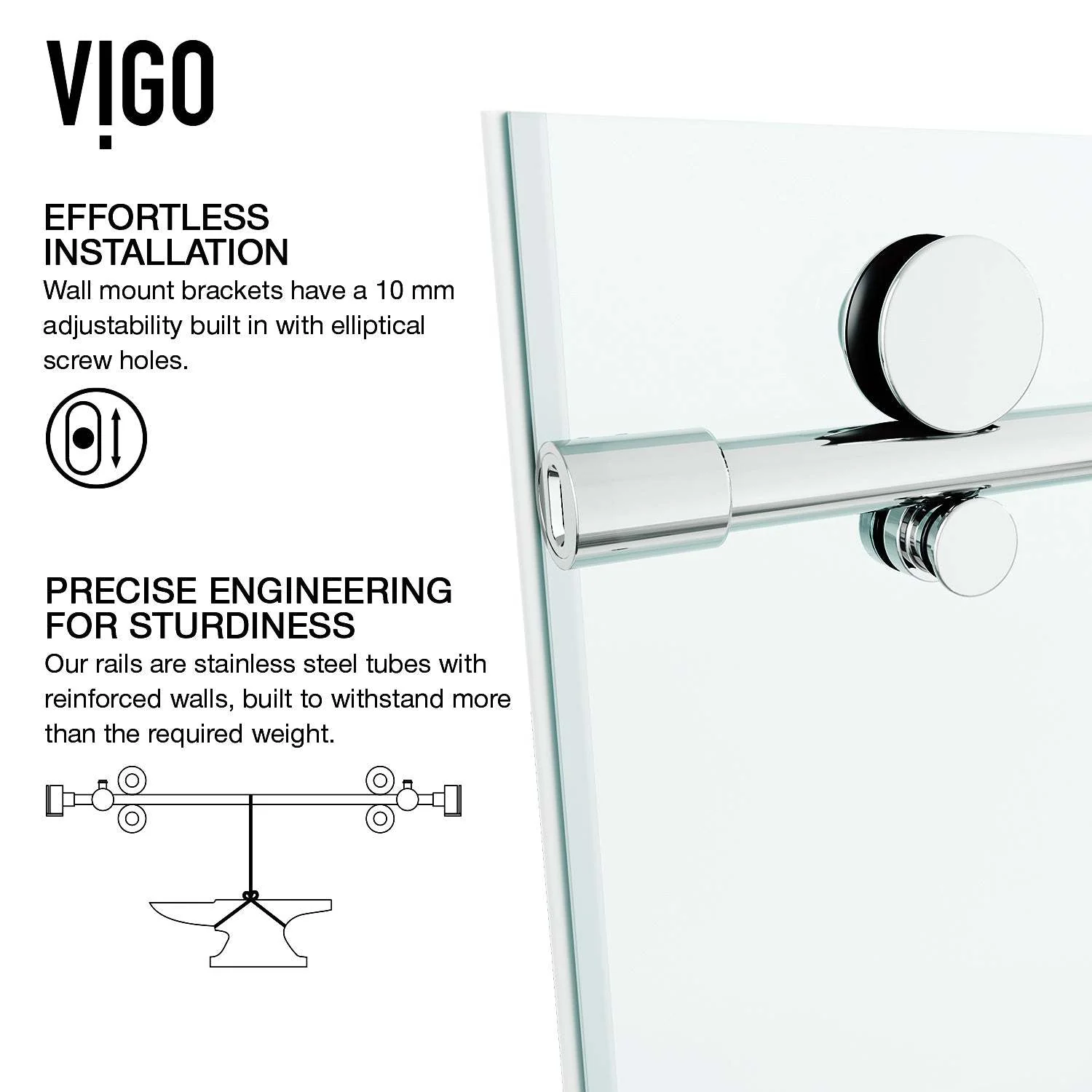 Elan E-Class Frameless Sliding Tub Door - Image 10