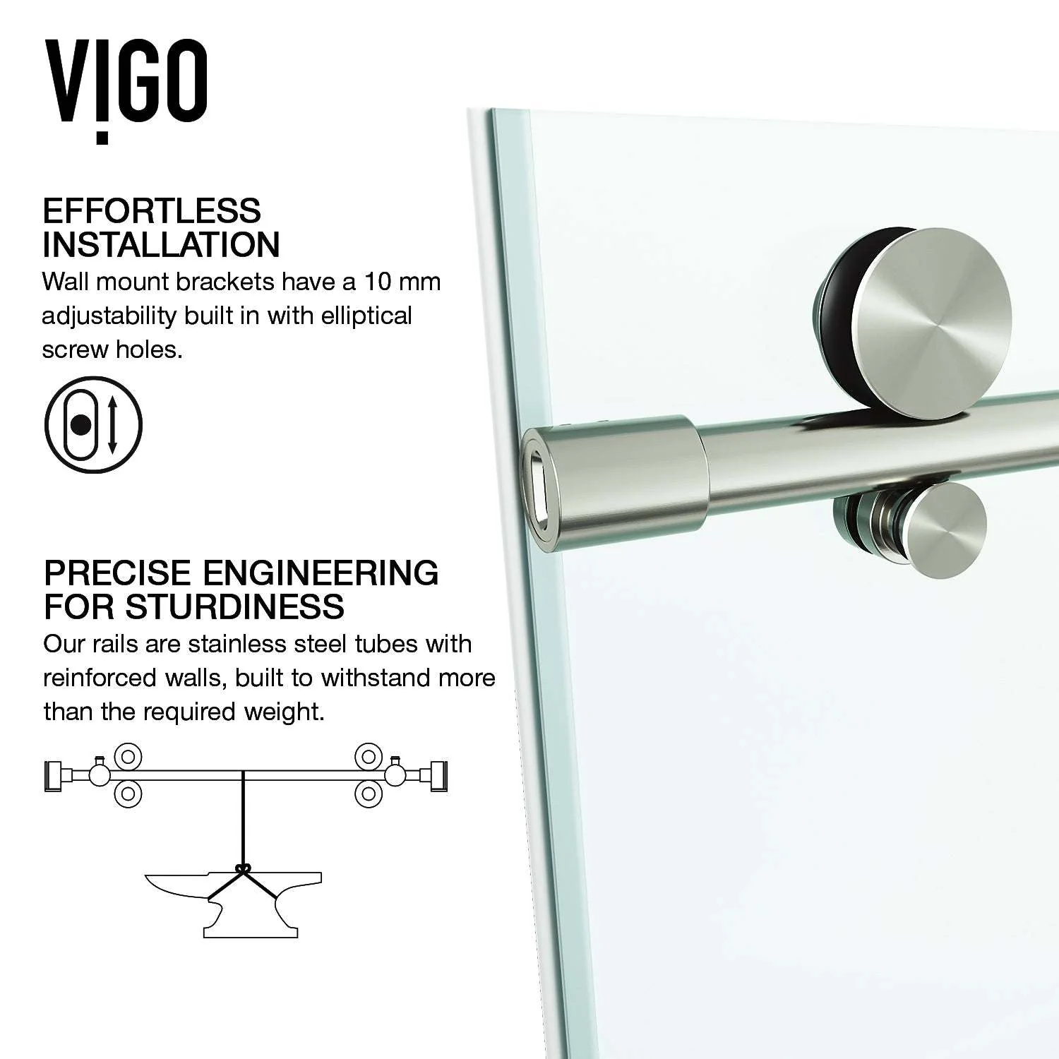 Elan E-Class Frameless Sliding Tub Door - Image 70