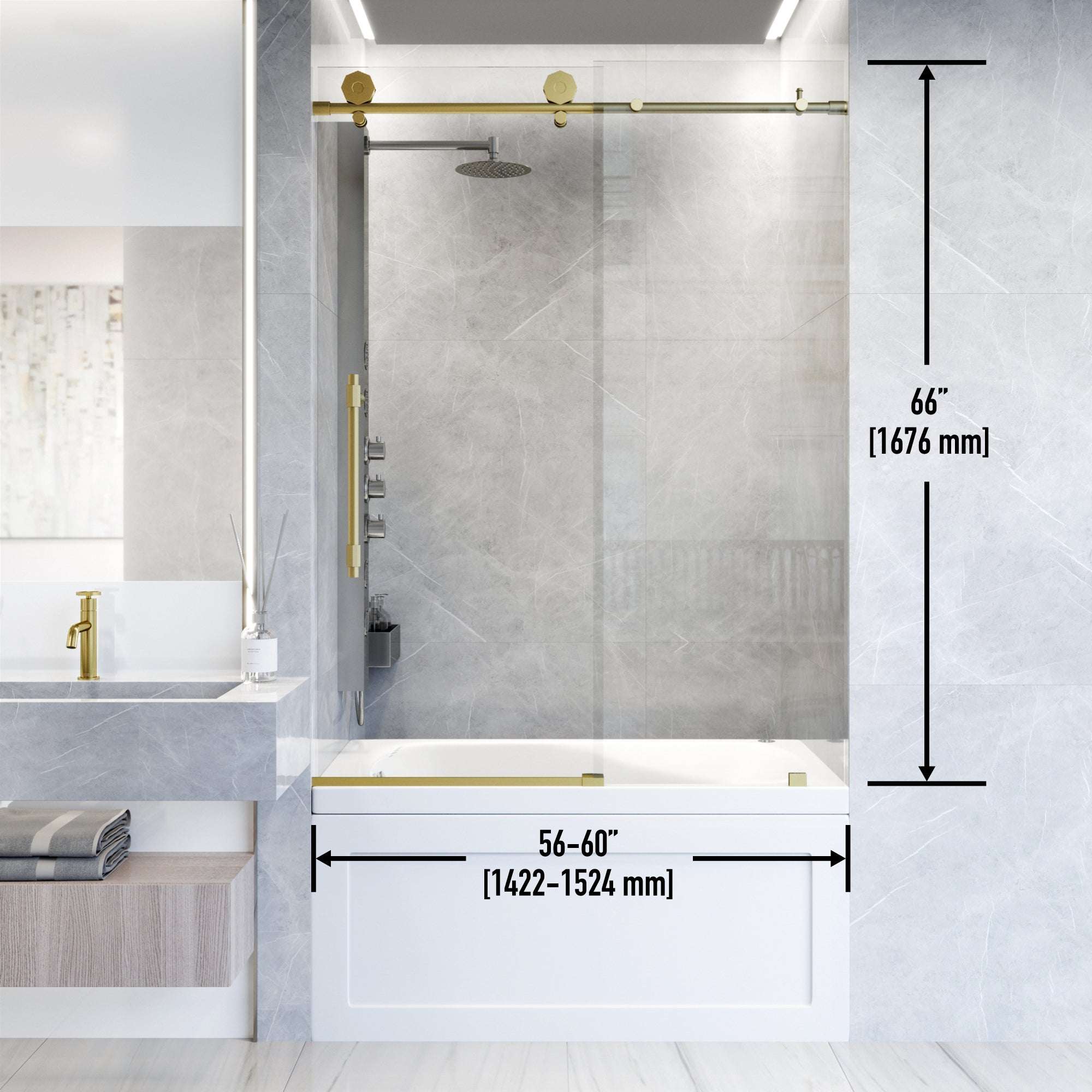 Hart Elan Frameless Sliding Tub Door - Image 28