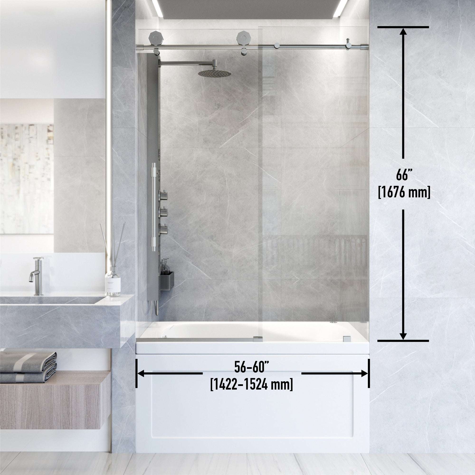 Hart Elan Frameless Sliding Tub Door - Image 39