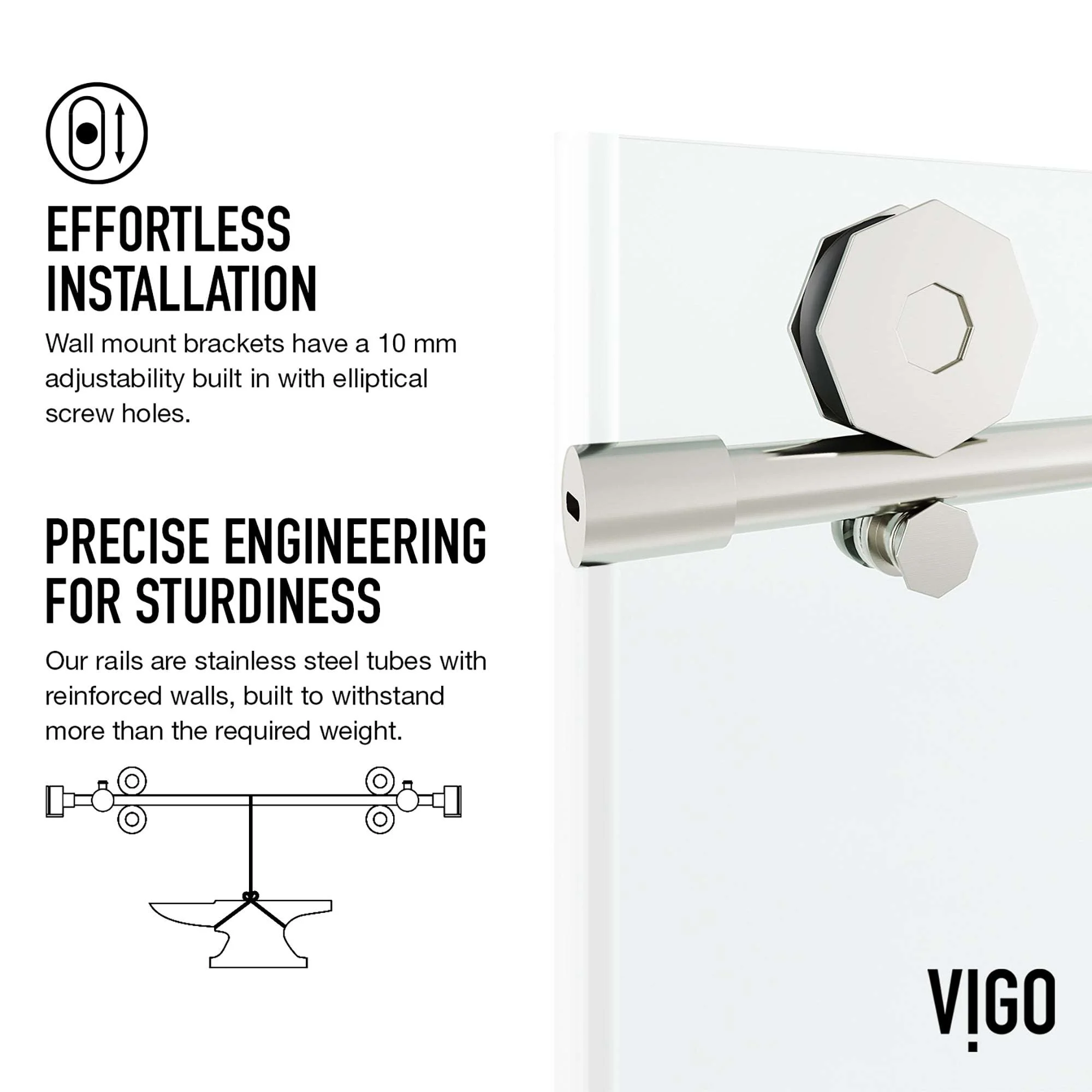 Hart Elan Frameless Sliding Shower Door - Image 30