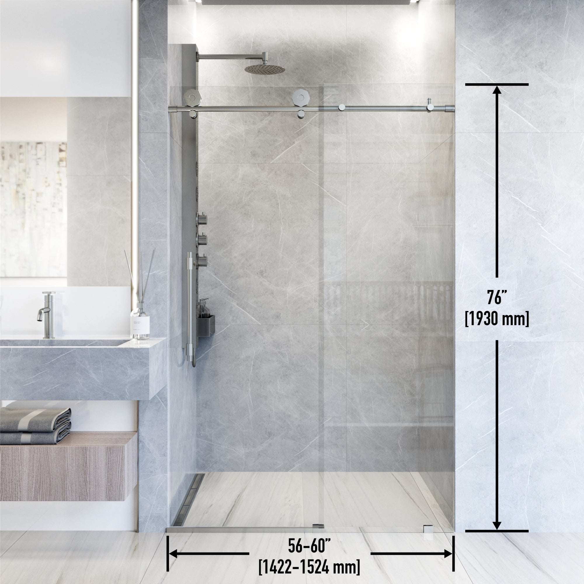 Hart Elan Frameless Sliding Shower Door - Image 34