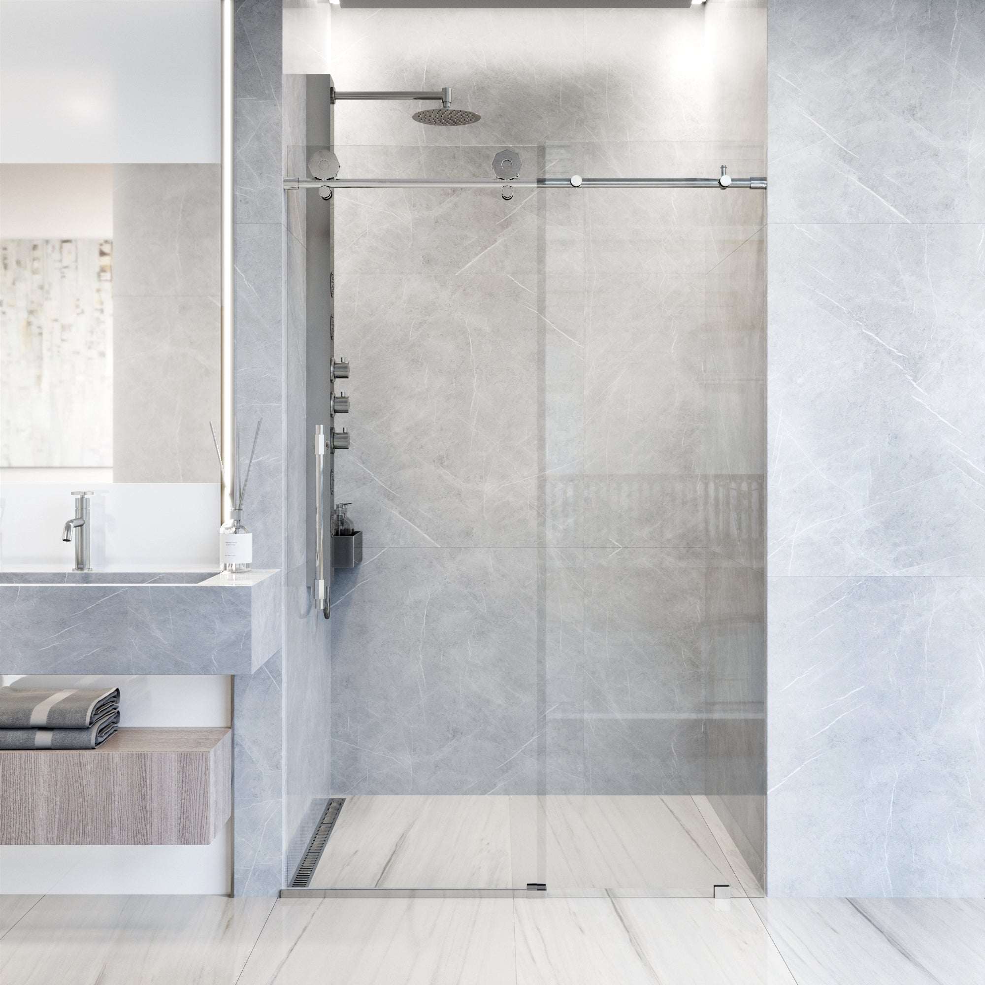 Hart Elan Frameless Sliding Shower Door - Image 35