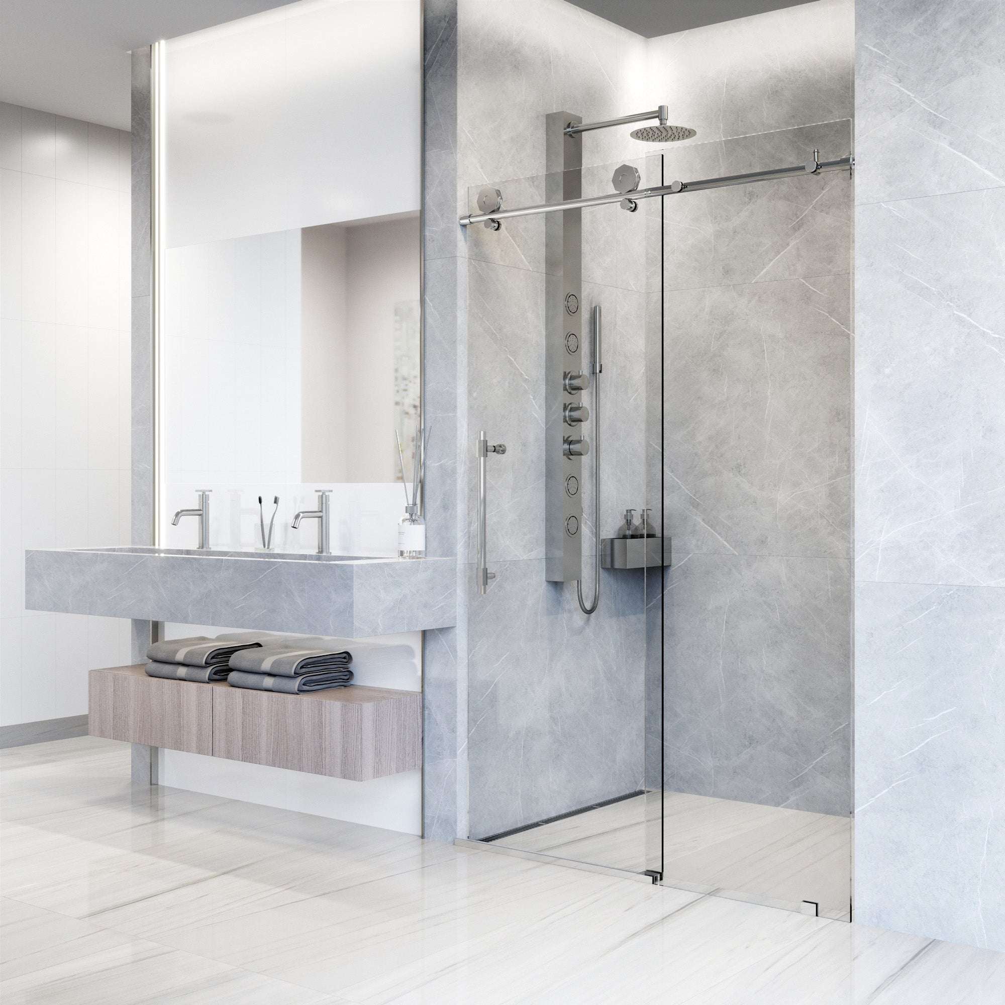 Hart Elan Frameless Sliding Shower Door - Image 36