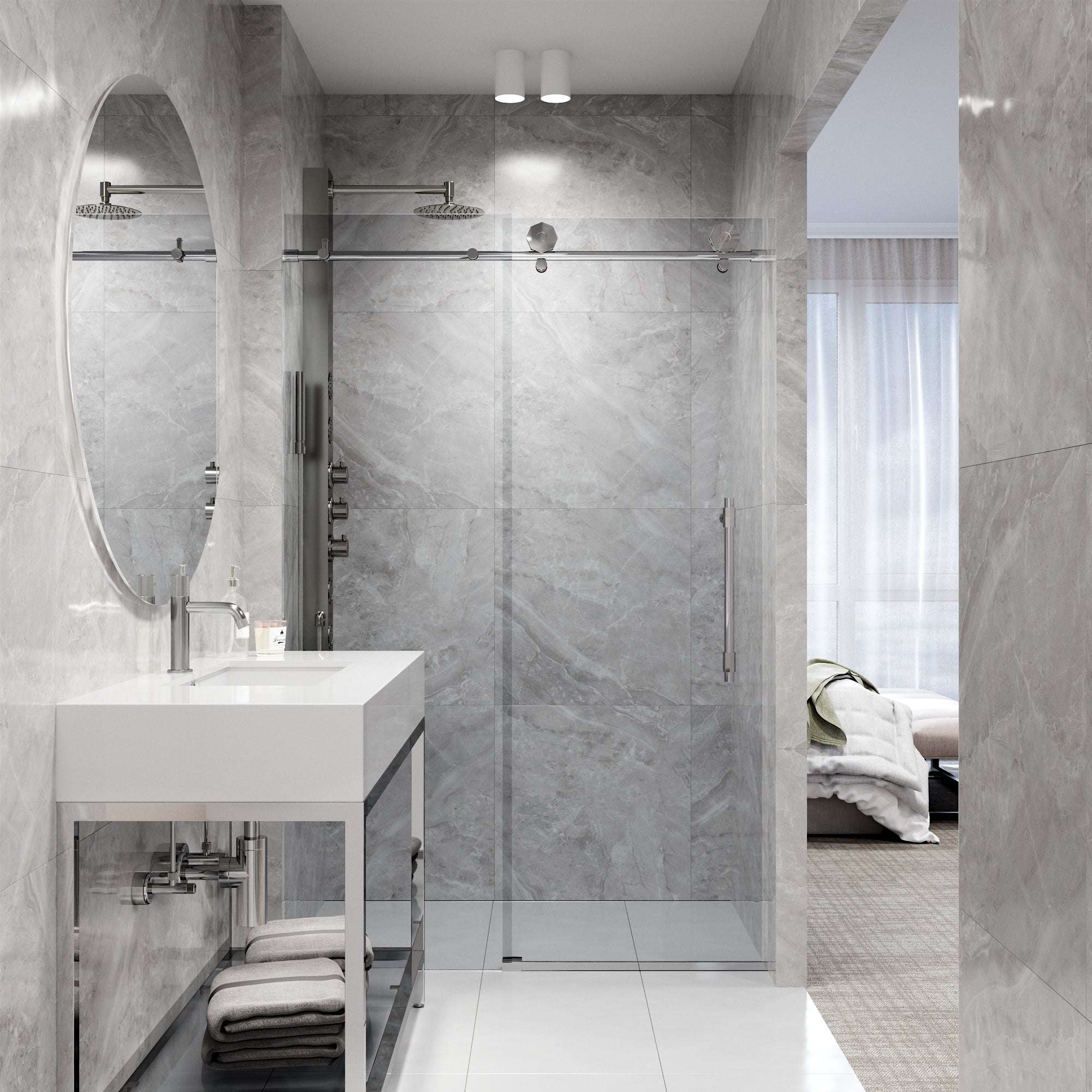 Hart Elan Frameless Sliding Shower Door - Image 38