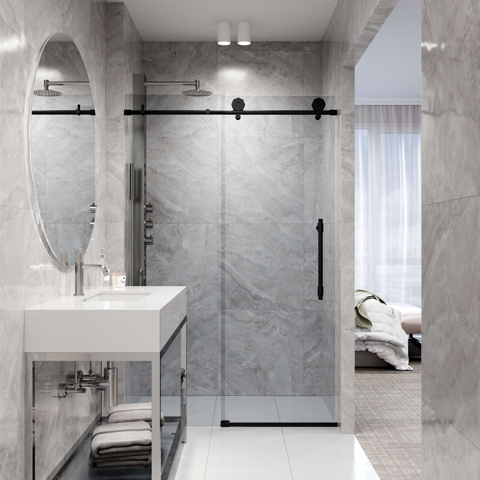 Hart Elan Frameless Sliding Shower Door - Image 63