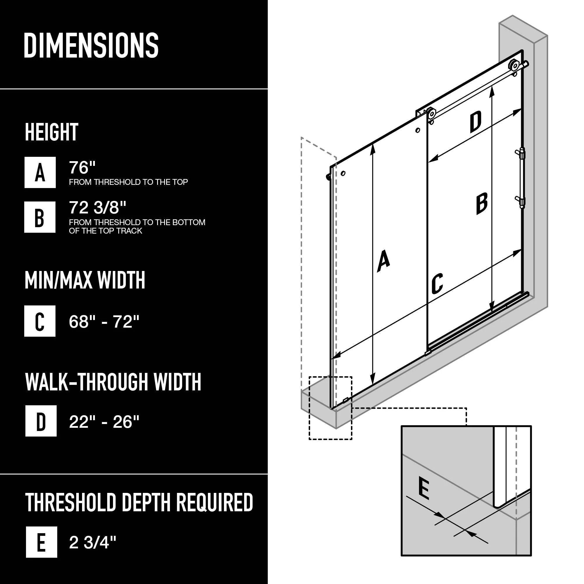 Hart Elan Frameless Sliding Shower Door - Image 72